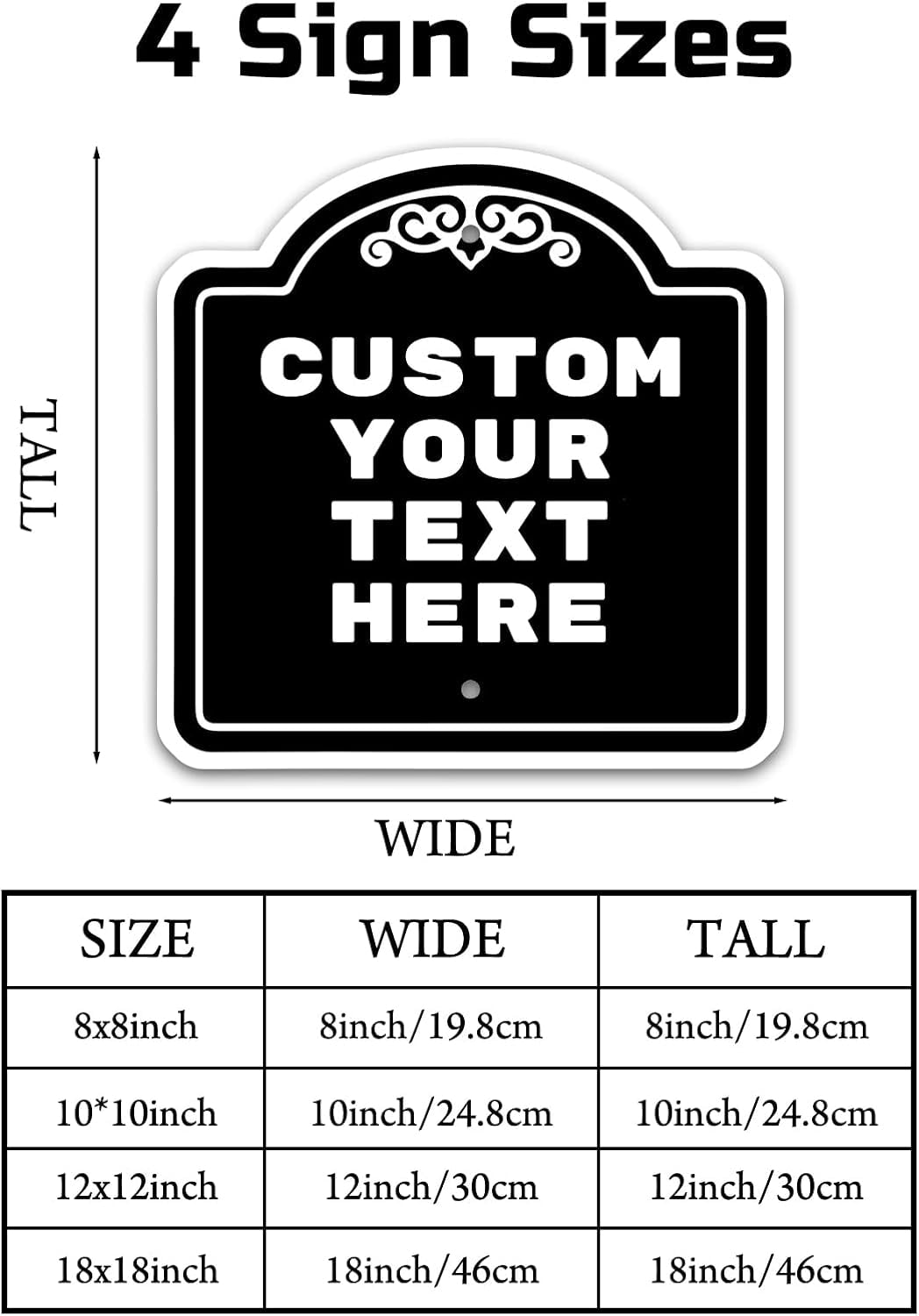 Personalized Street Signs Custom Road Signs Metal Reflective Option Yard Signs Customized with Text Address for Outdoor Indoor Home Wall Decor