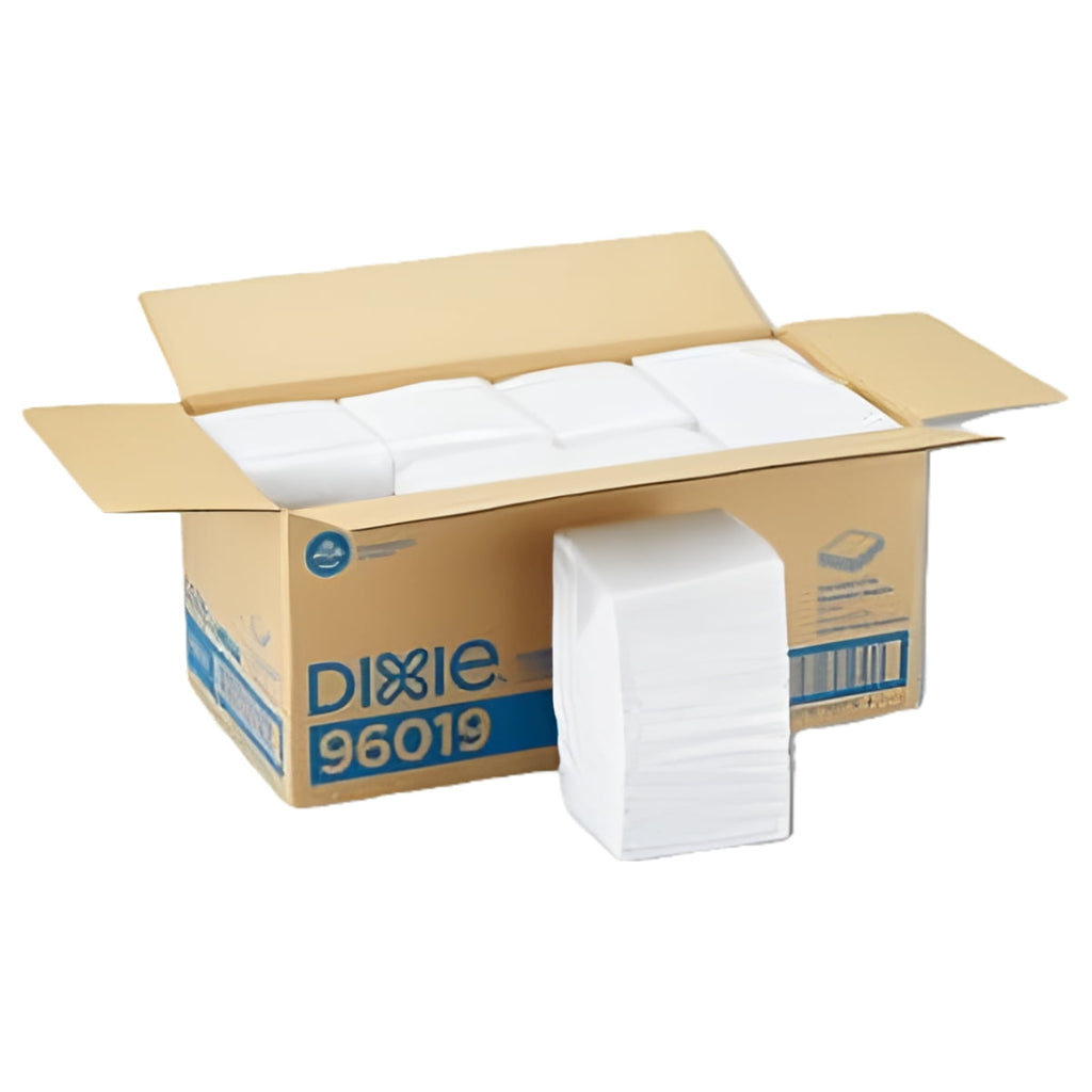 Dixie 1/4-Fold 1-Ply Beverage Napkin, 96019, White, 4,000 Napkins per Case