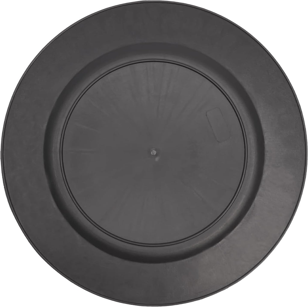 50 PCS Round Charger Plates - 12.99-Inch Reusable Serving Plates,for Dinner, Wedding, Party, and Event Table Settings Decorative Dinner Plates Set (Black)
