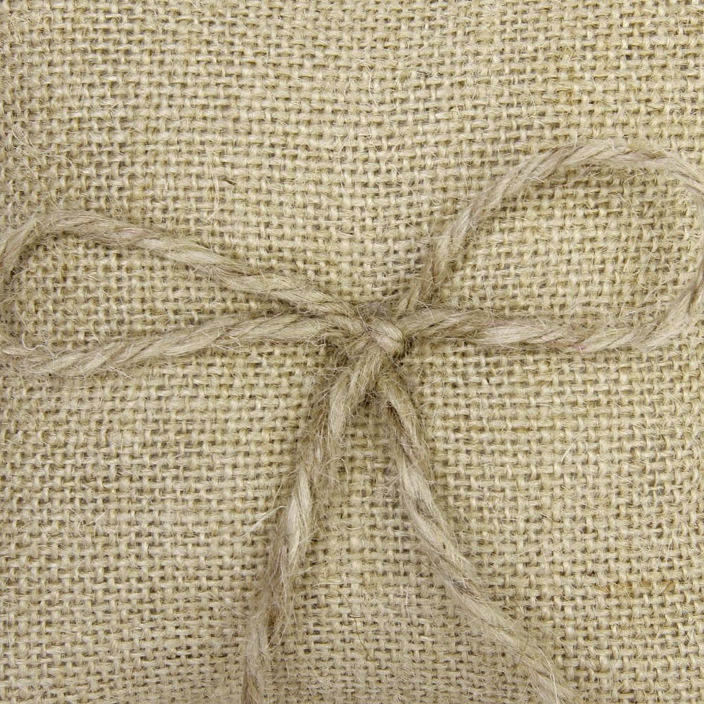WORGEOUS Bridal Wedding Ceremony Jute Pocket Ring Bearer Pillow Cushion