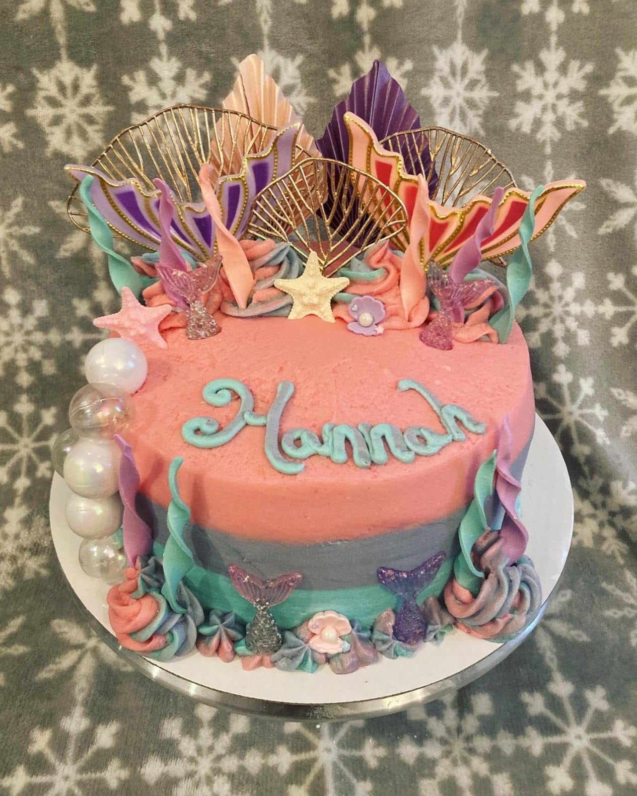 Mermaid Cake Topper Under The Sea Cake Decors Seashell Cake topper Mermaid Tail Cake Decoration Mermaid Birthday Cake Toppers Baby Shower