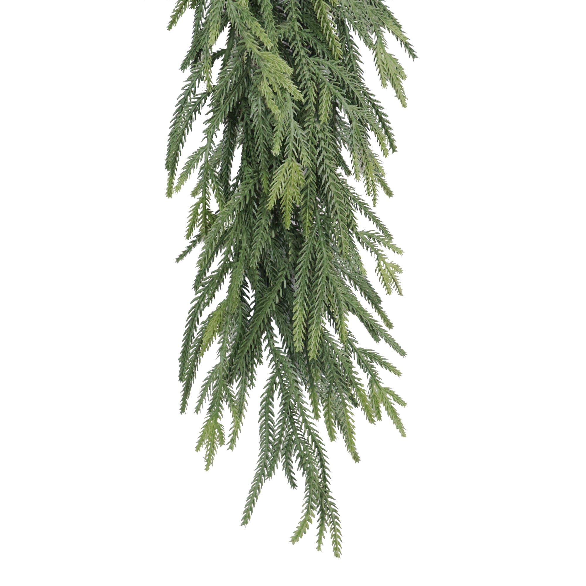 My Texas House 9ft Natural Feel Norfolk Artificial Christmas Garland, Non-lit, Green, Soft PE