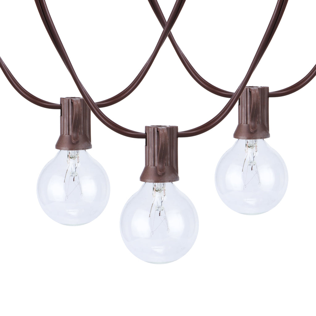 (2 pack) Better Homes & Gardens 20-Count Clear Glass Globe G40 Bulbs Outdoor String Lights