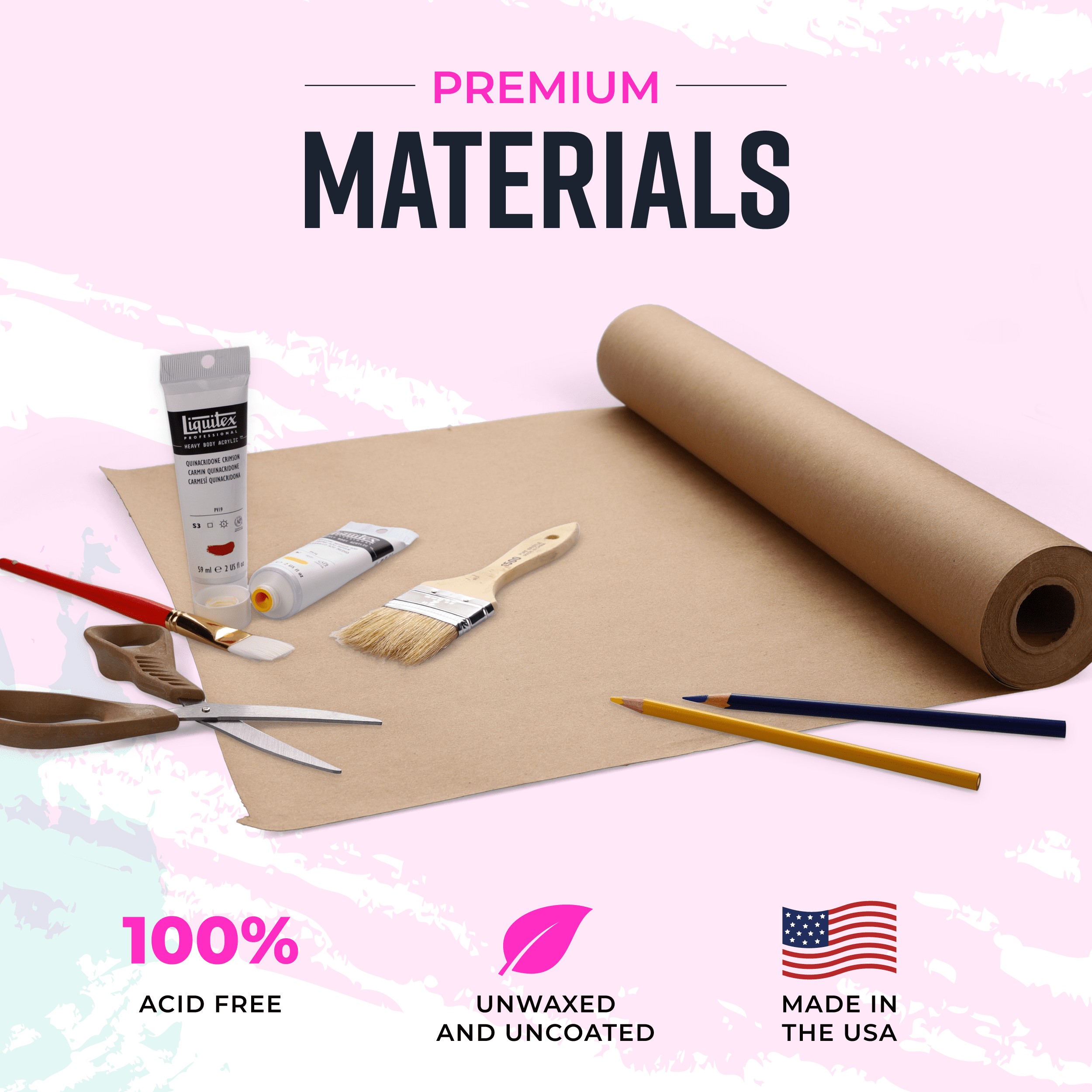 Bryco Goods (Pack of 2) Brown Kraft Paper Rolls - 18 Inch x 100 Feet - Moving Supplies, Gift Wrapping, Arts & Crafts, Bulletin Board, Packing Paper – USA Made