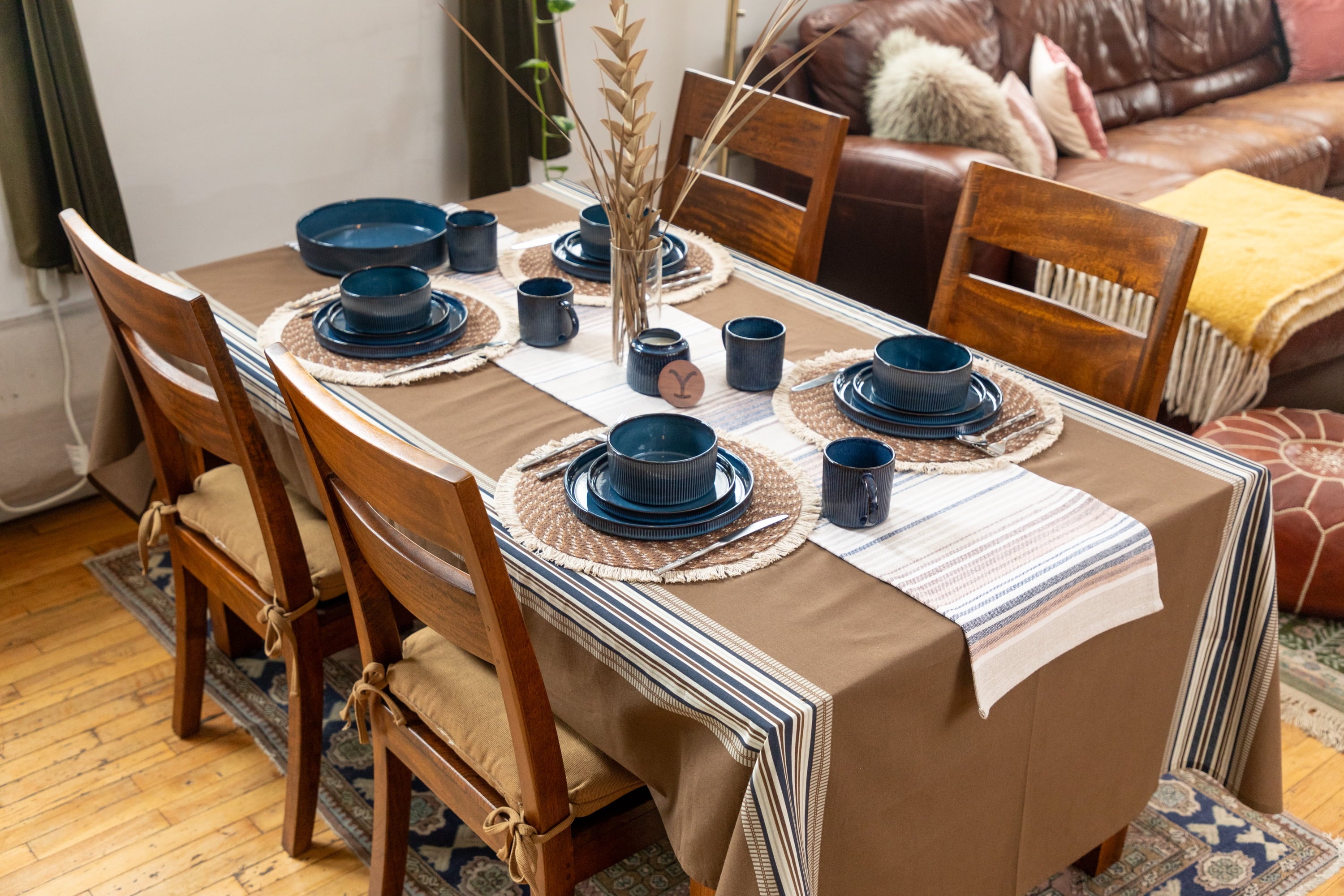 (2 pack) Yellowstone Rectangle Tablecloth 102", John Collection