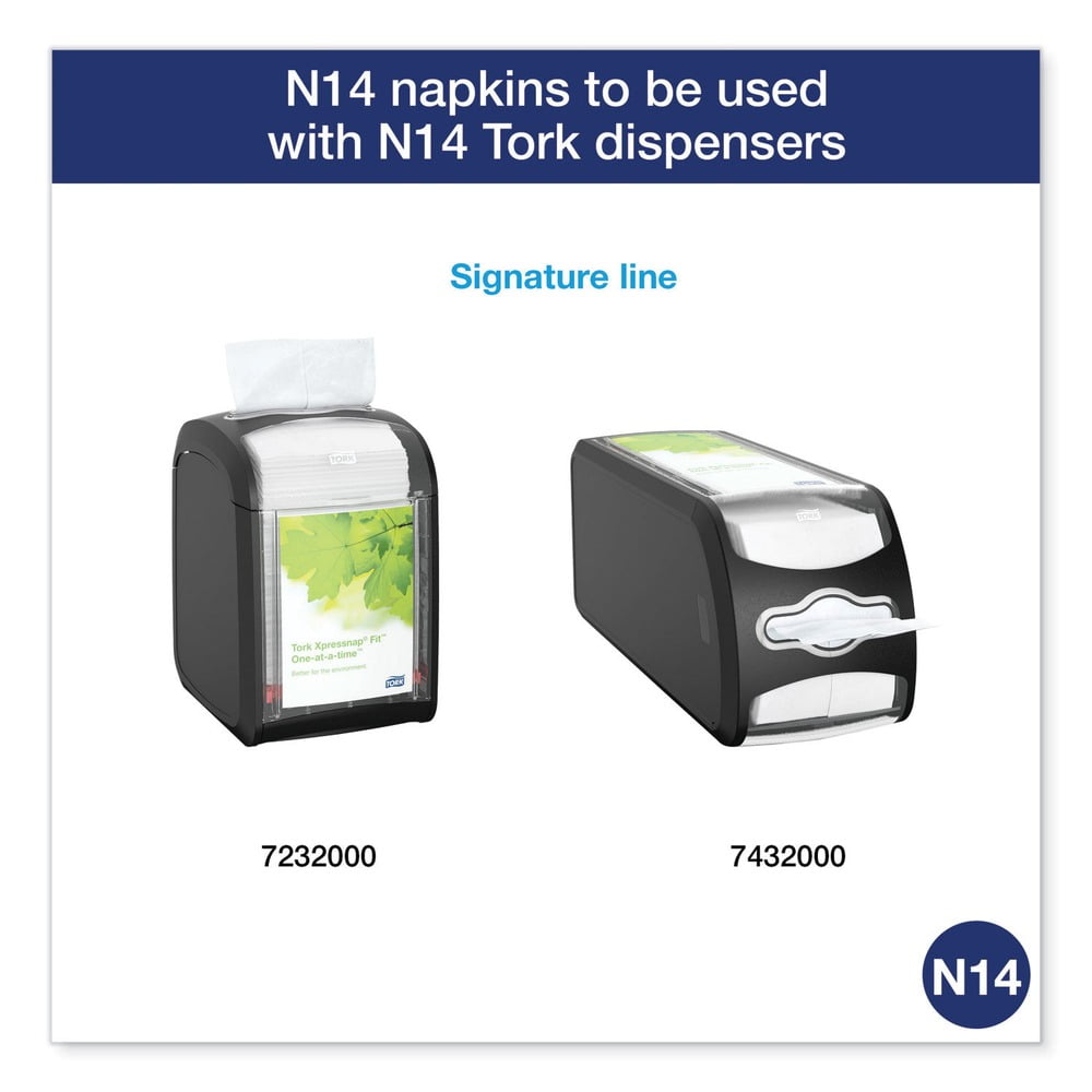 Tork Xpressnap Fit Interfold Dispenser Napkins, 2-Ply, 6.5 x 8.39, Natural, 120/Pack, 36 Packs/Carton -TRKDX806E