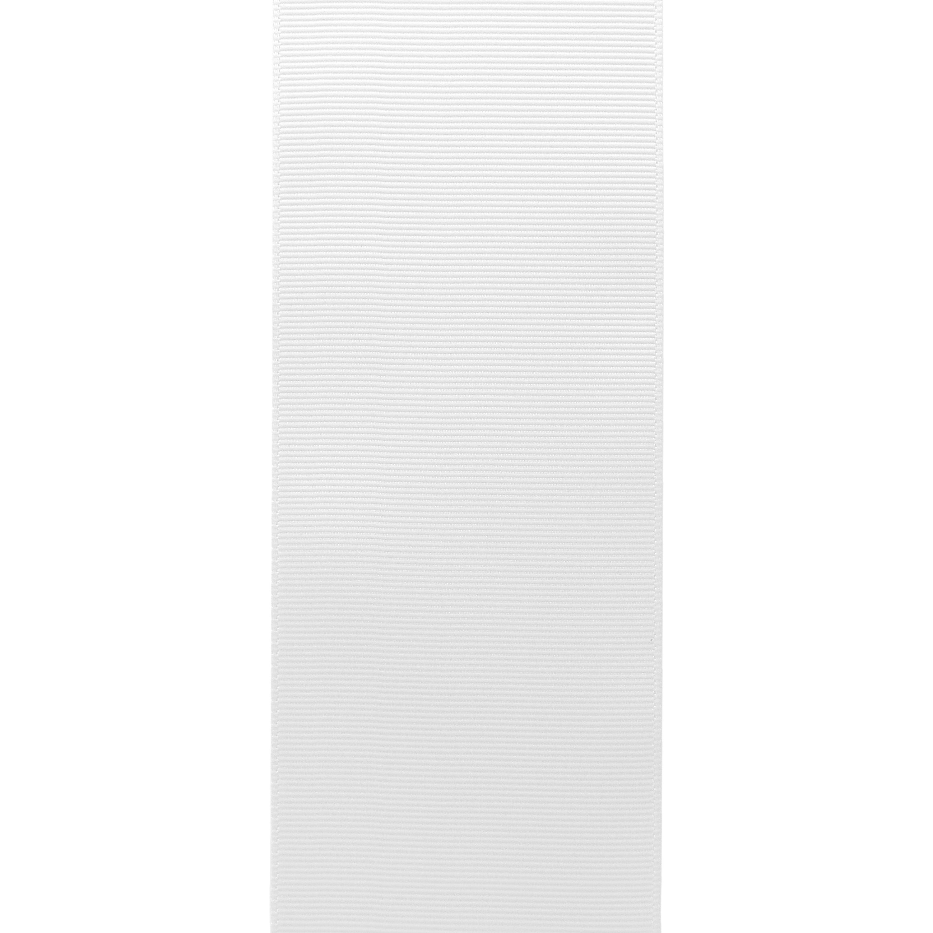 Solid White Grosgrain Ribbon, 2.5" x 50 Yards by Gwen Studios