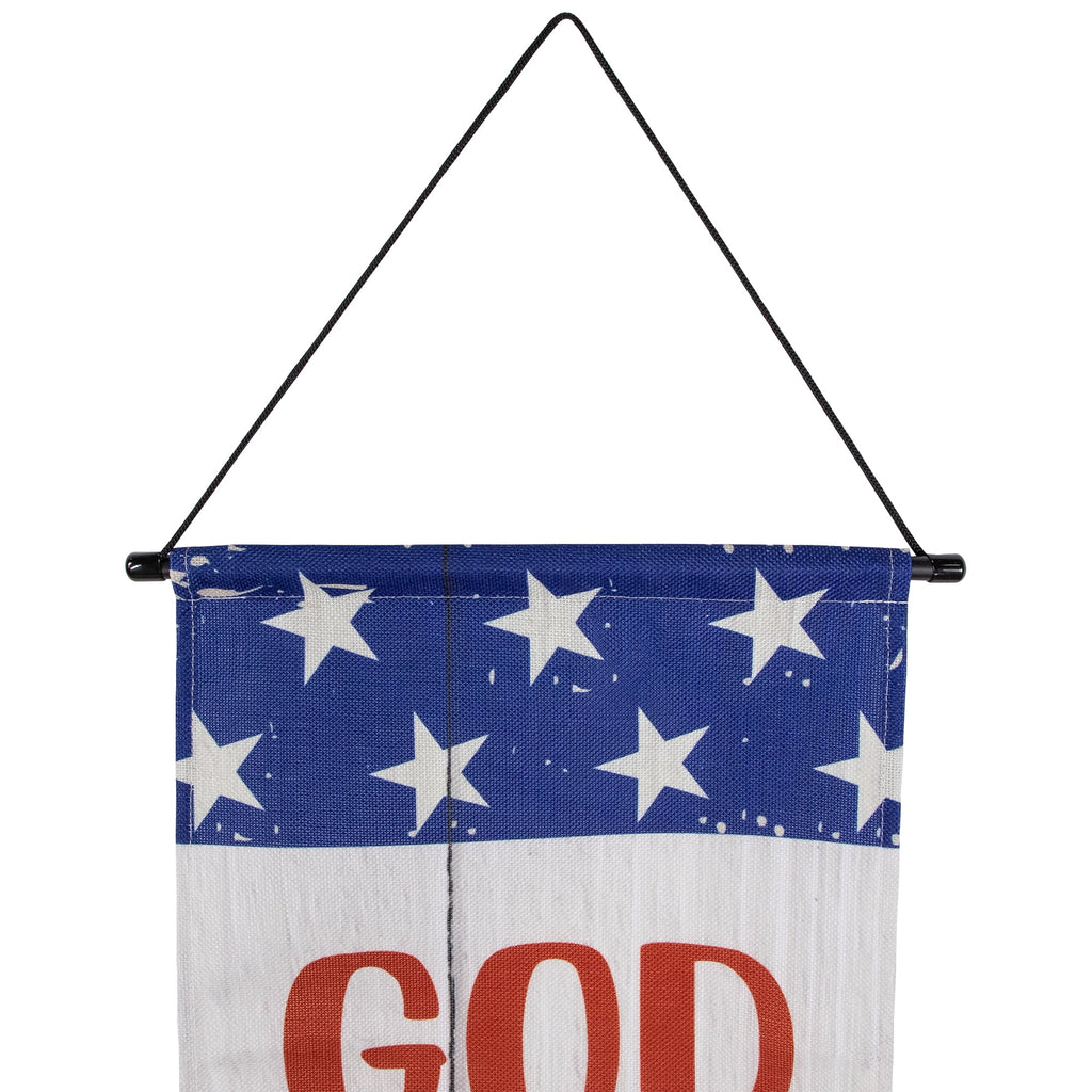Northlight Stars and Stripes "I Heart USA" and "God Bless America" Door Banners - 71" - Set of 2