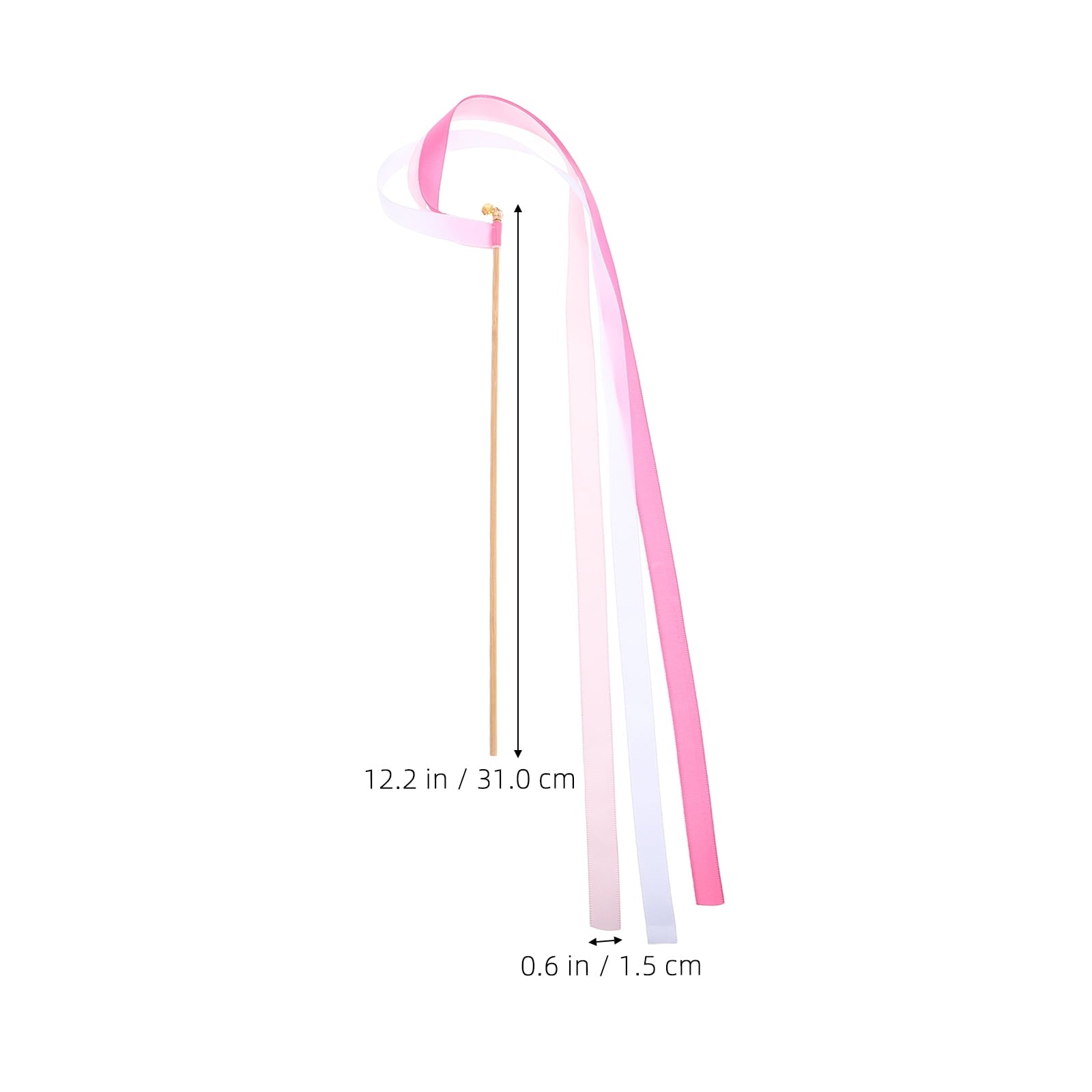 Masteelf 30pcs Wedding Ribbon Sticks Ribbon Streamer Wand for Wedding Party Wedding Accessories Wedding Exit Streamers Party Ribbon Wand Wedding Ribbon Decor