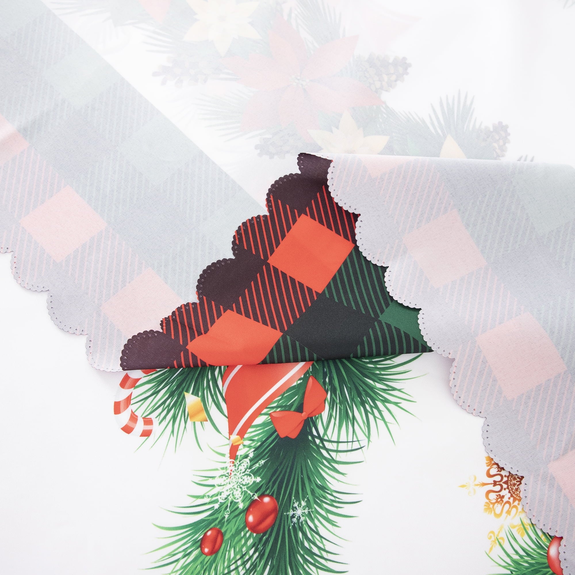 RAY STAR Large Christmas Table Cloth for Rectangle Table 60x120 Polyester Machine Washable Table Cloths, Thick Can not See Through Heavy Duty Tablecloth