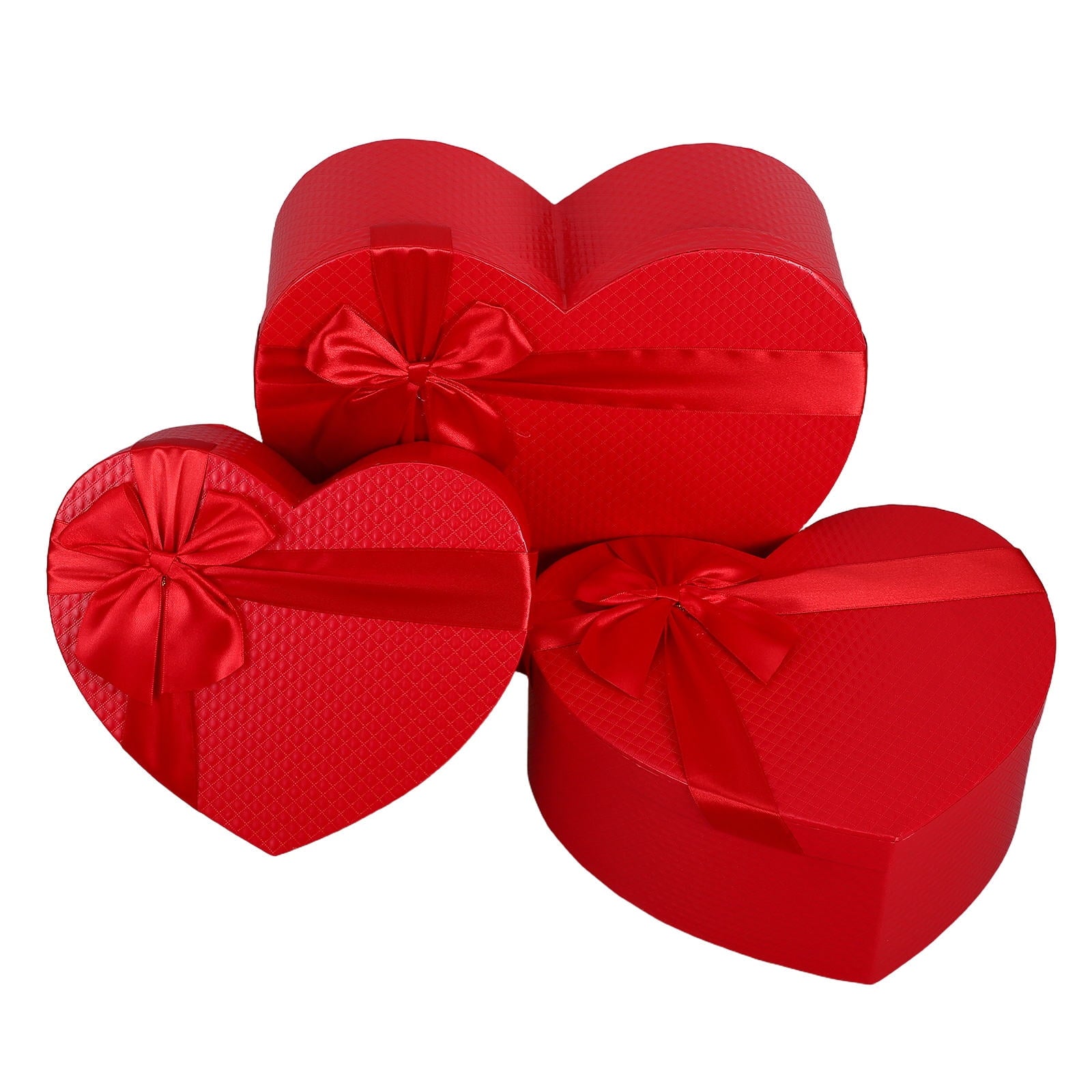 3 Pcs Presents Boxes Heart Shaped Gift Free Gifts Packing Paper Romantic
