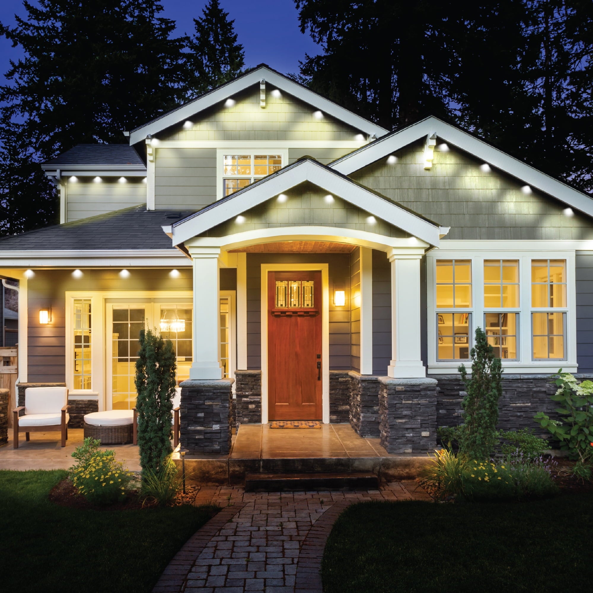 Monster Outdoor LED Smart Lights, RGBIC+ Multiwhite Permanent Outdoor Lights w/ Voice Control, 25ft