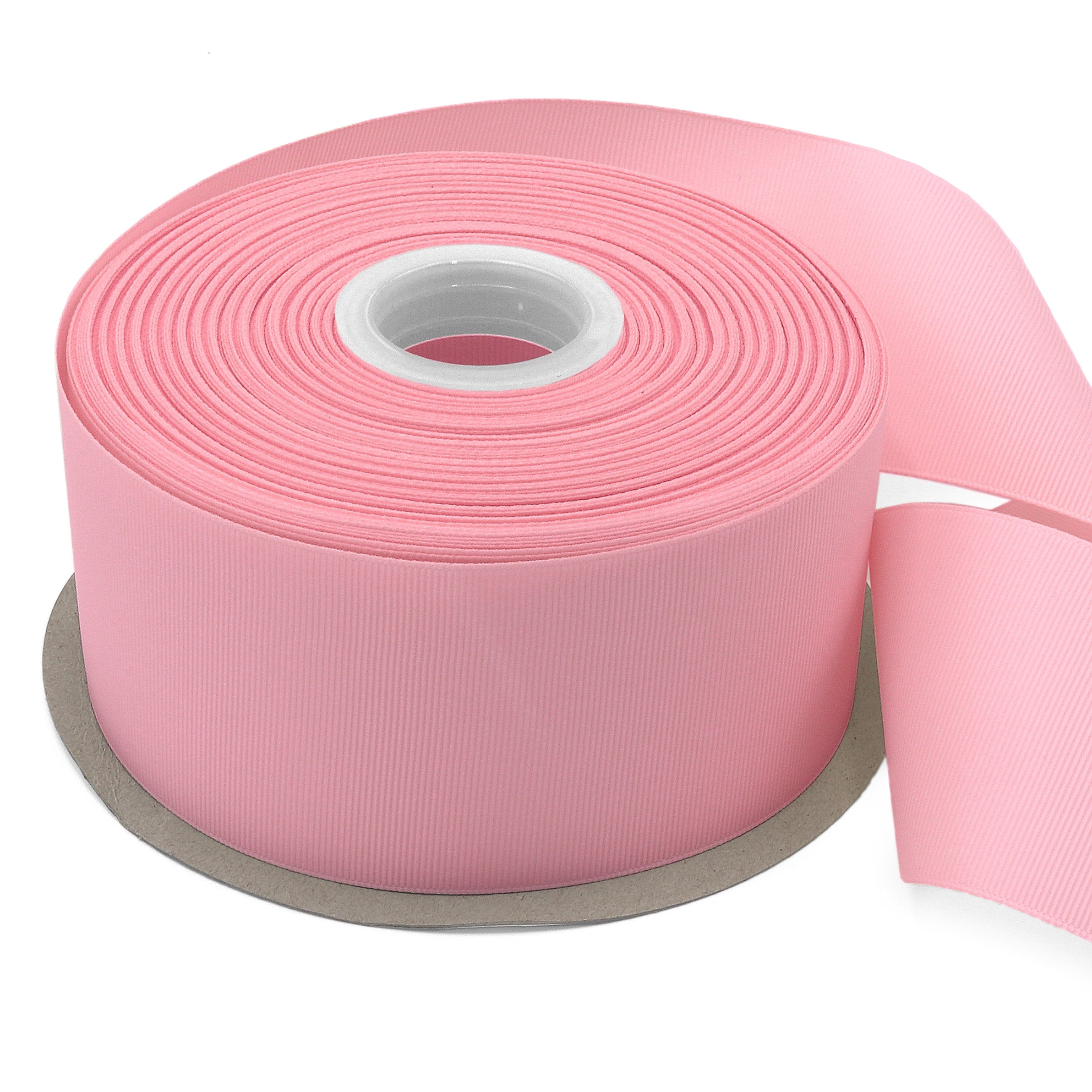 GWEN STUDIOS Grosgrain Pink Polyester Ribbon, 150' x 2.5"