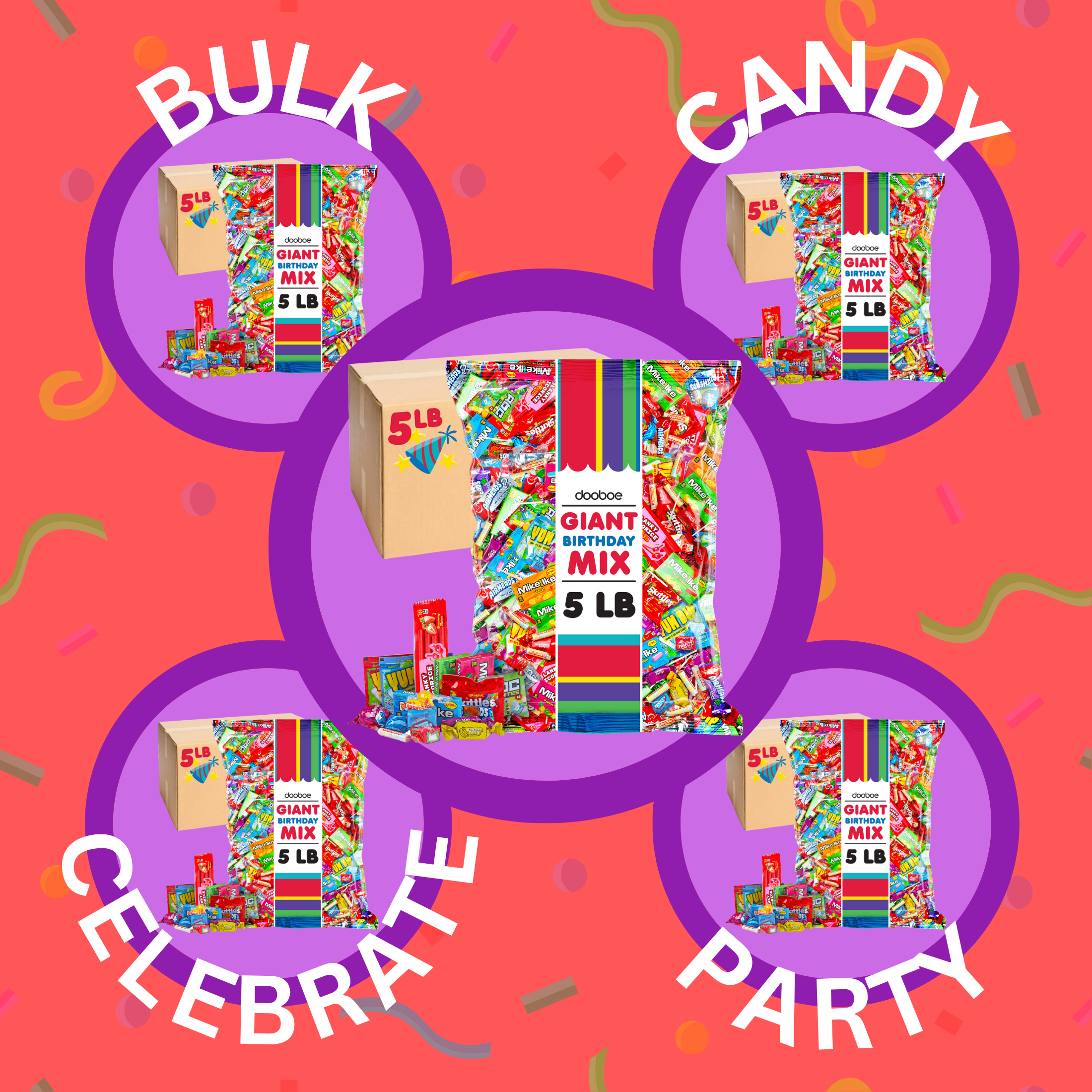 Assorted Halloween Candy - Bulk Candies - 5 Pounds - Trick or Treat Variety Pack - Pinata Assortment - Parade Mix