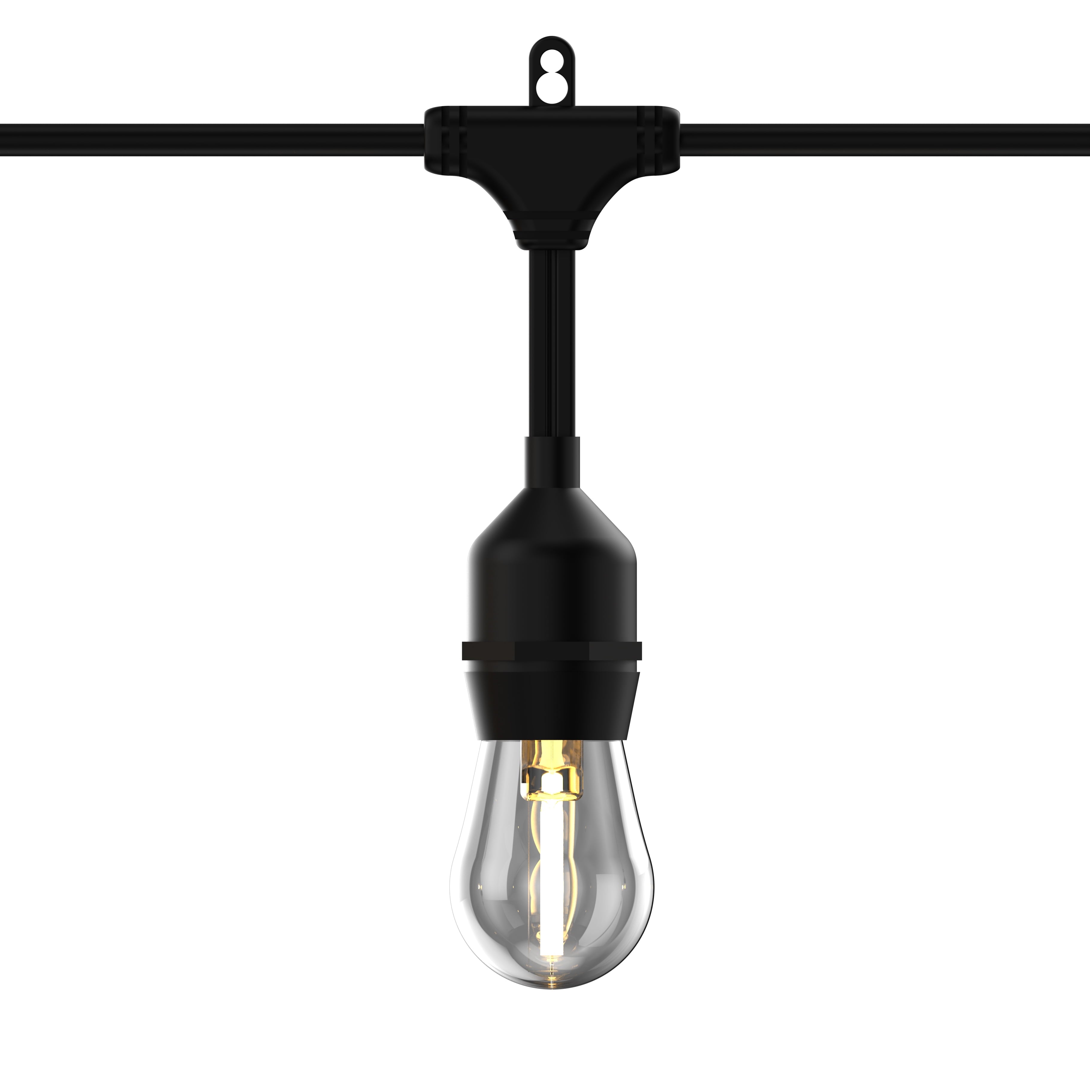 Better Homes & Gardens 24-Foot Outdoor Commercial String Lights, 12 Shatterproof LED Bulbs, Indoor/Outdoor Use