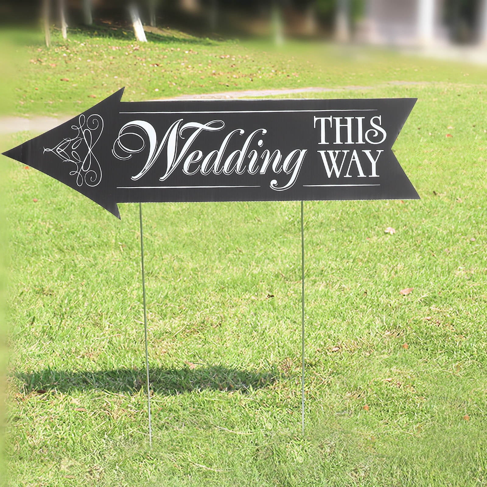 Worgeous 5 Sets  Wedding Directional Signs Wedding Signs for Ceremony and Reception