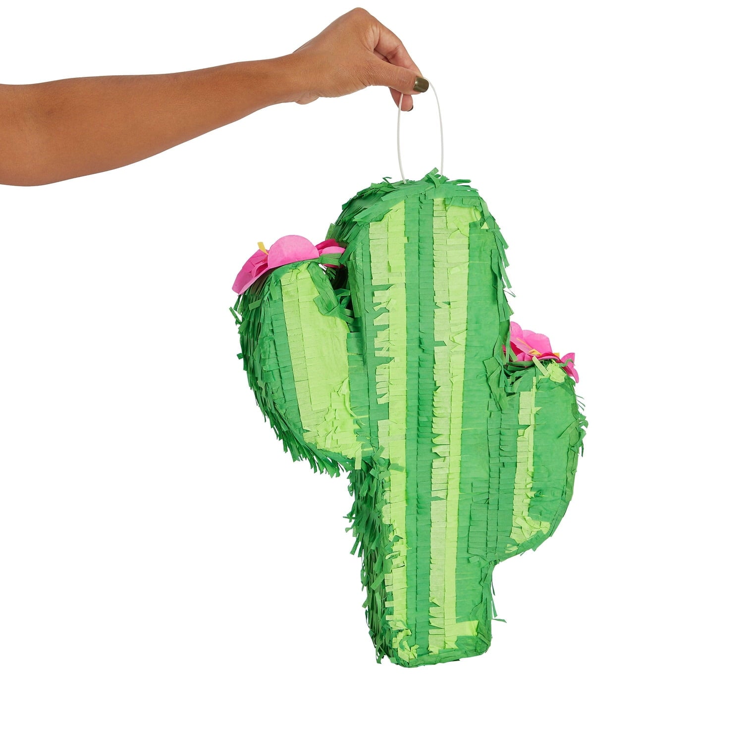 Cactus Pinata for Kids Birthday, Baby Shower, Cinco de Mayo, Mexican Fiesta Party Decorations (Small, 16.5 x 11.5 x 3 In), For Ages 3+
