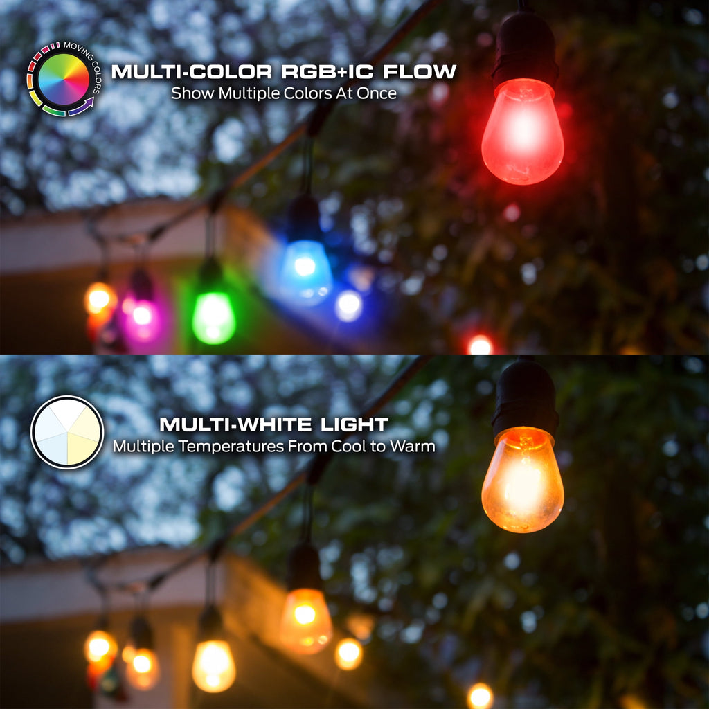 Monster Smart String Lights, Sound Reactive Outdoor String Lights w/ Voice Control, 24ft (12 Lights)