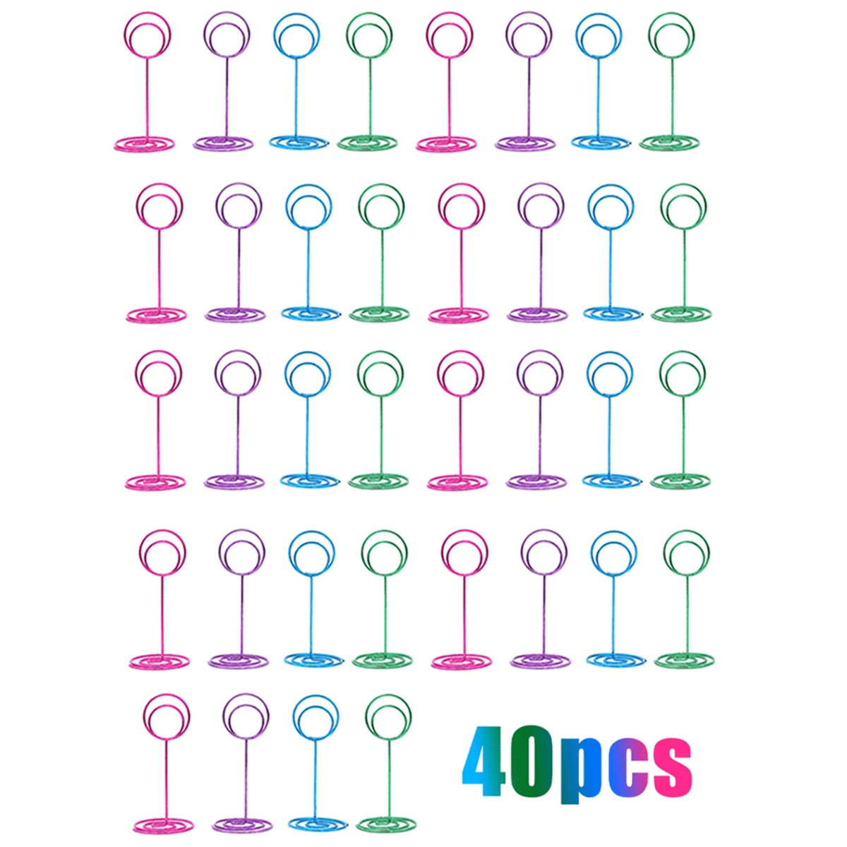 80Pcs Table Number Holders Place Card Holder, Picture for Wedding, Birthday Anniversary Party, Restaurant 85mm
