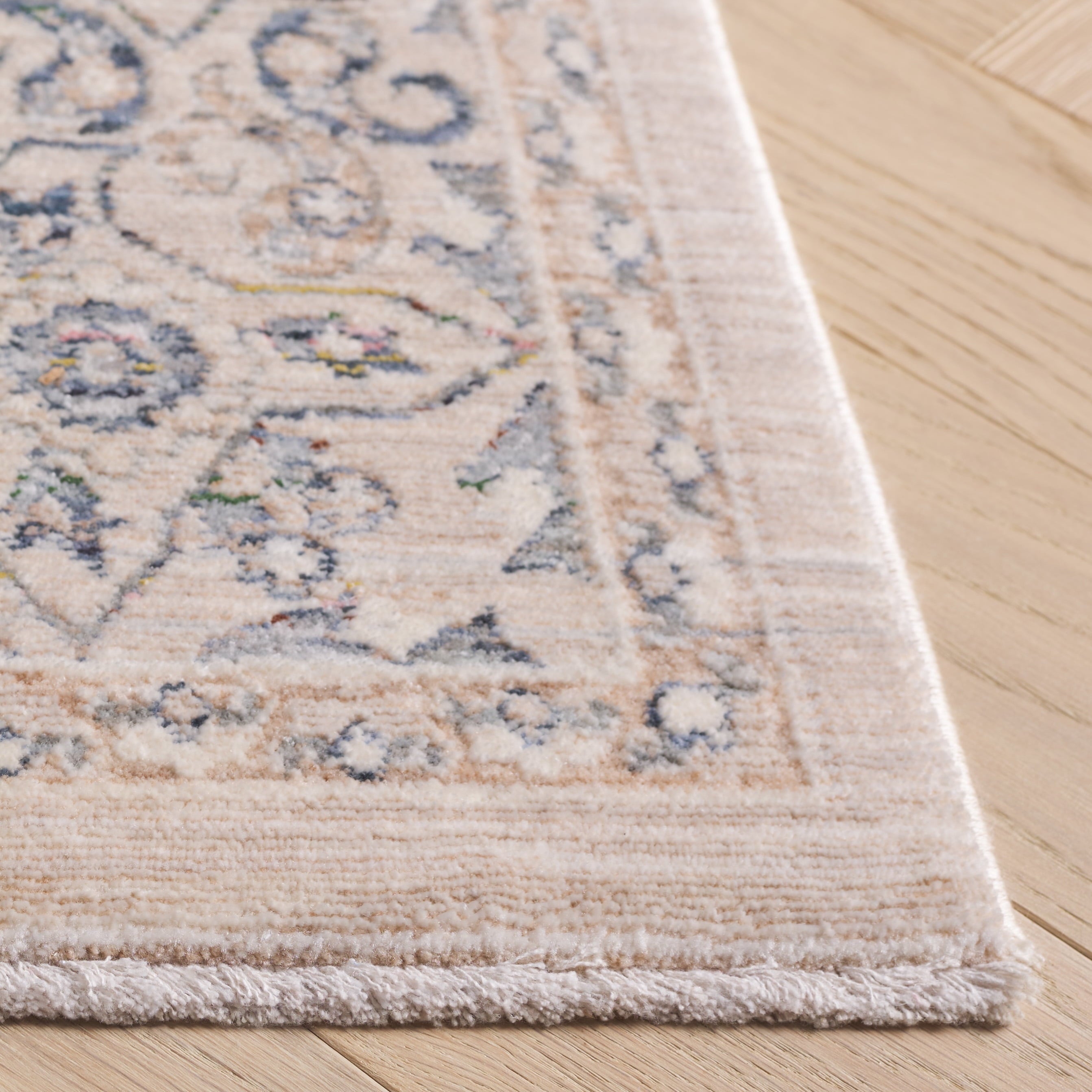 SAFAVIEH Sutton Aisling Oriental Runner Rug, Beige/Navy, 2'2" x 8'
