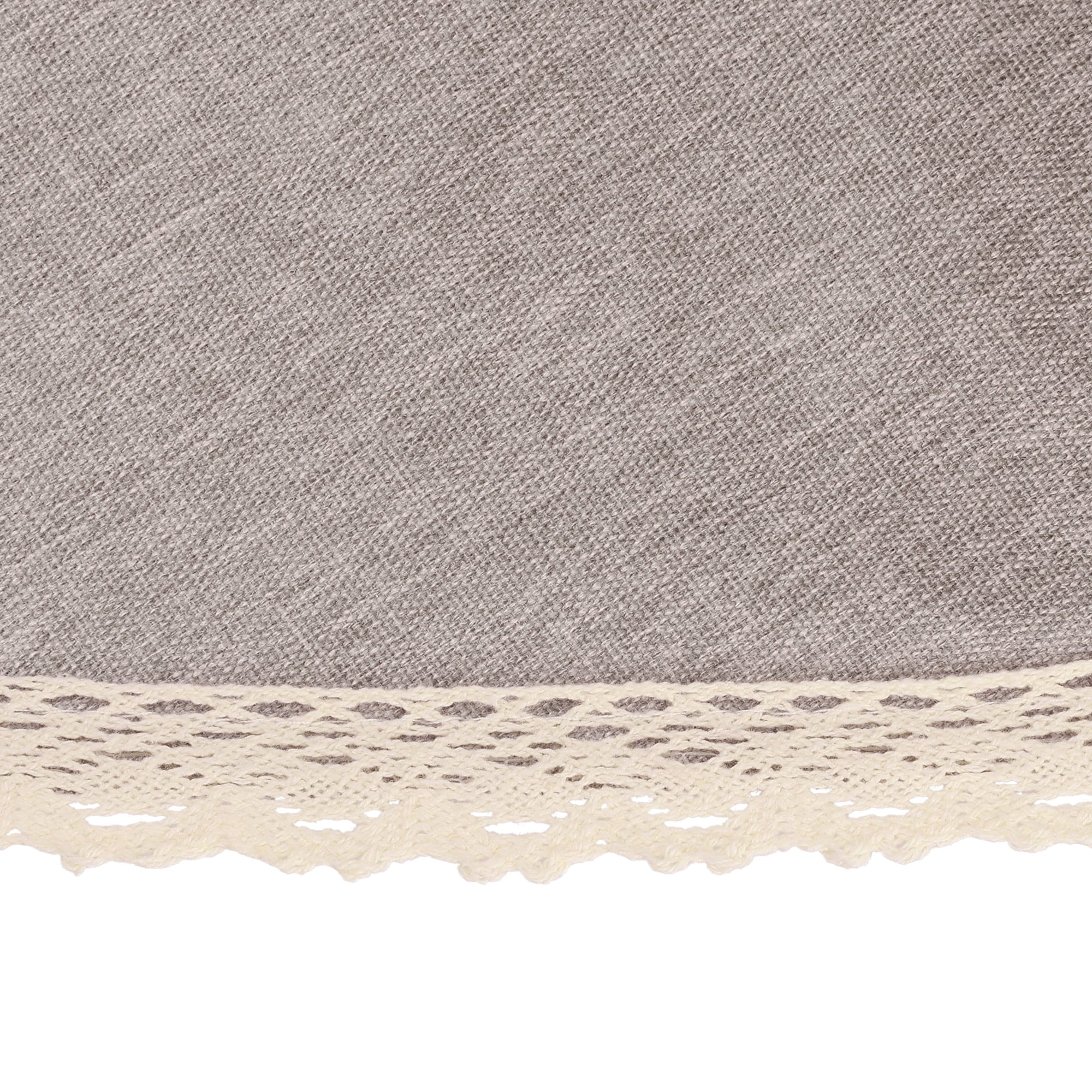 Unique Bargains Round Oil Proof Spill Proof Water Proof Lace TPU Kitchen Dining Tablecloth Light Coffee 47 inch