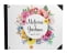 Darling Souvenir White Hanging Heart Wedding Guest Book Hardbound Guest Sign-In Book Guest Registry Guestbook-9 x 12 Inches