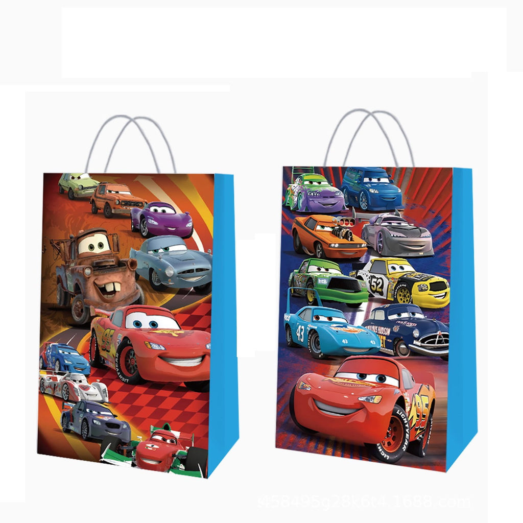 24 Pcs Cars Cartoon Party Gift Bags, Birthday party bags, Cartoon candy bags, Party Supplies（8.26"×5.9"×3.15"）