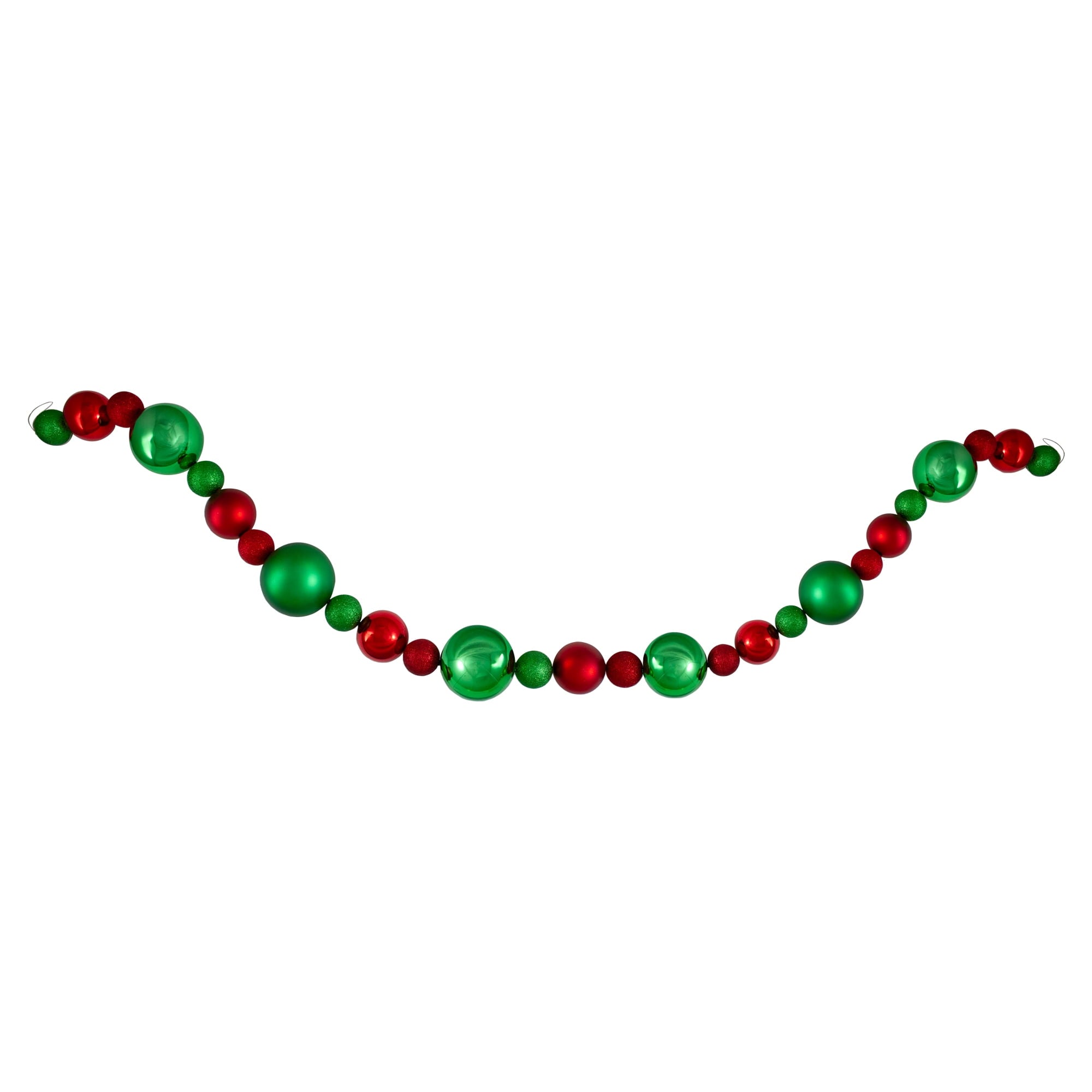 Northlight Shatterproof Ball Artificial Christmas Garland - 6' X 3.75" - Green - Unlit
