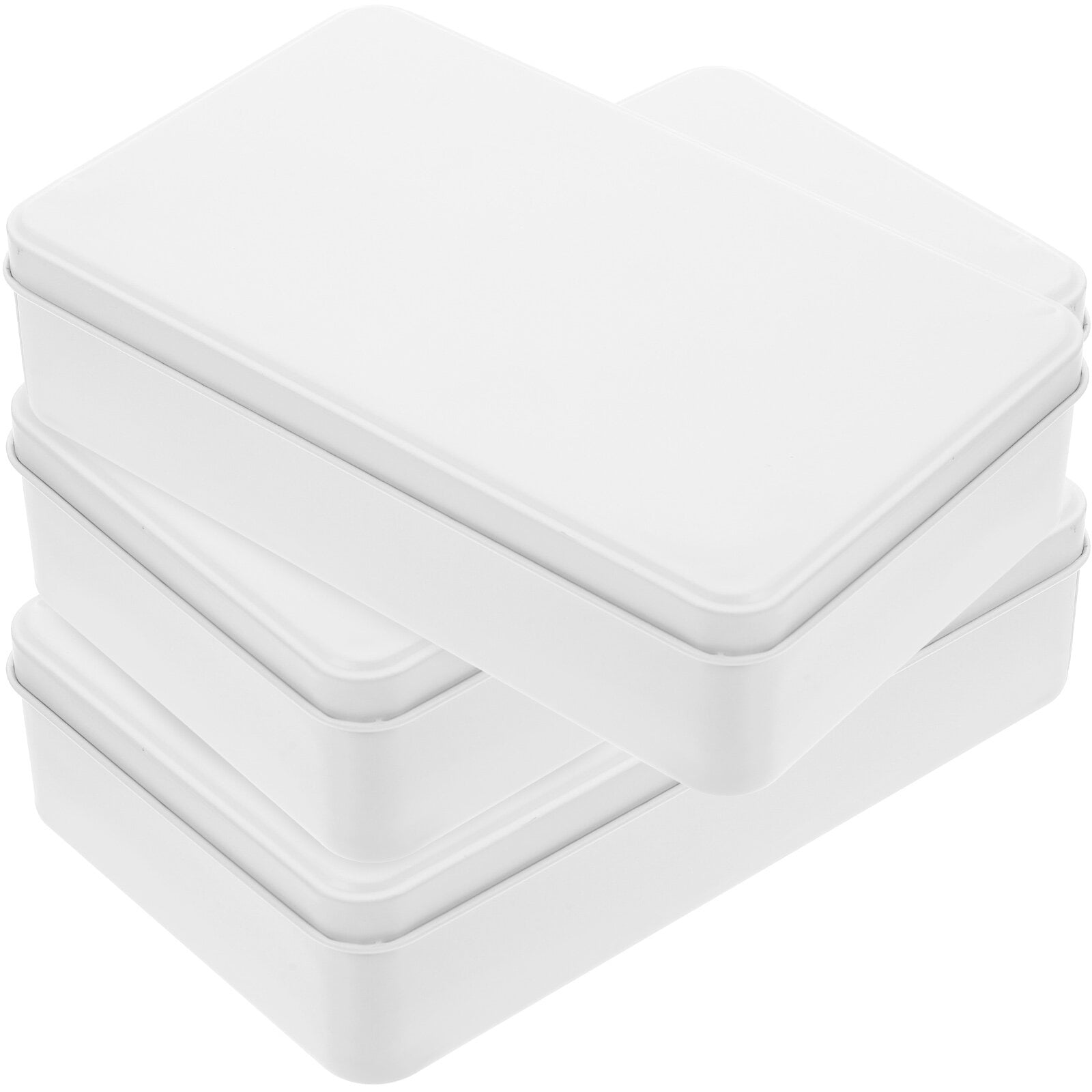 6 pcs  Tin Box With Lid Small Tin Boxes Rectangle Tinplate Boxes Tinplate Gift Boxes