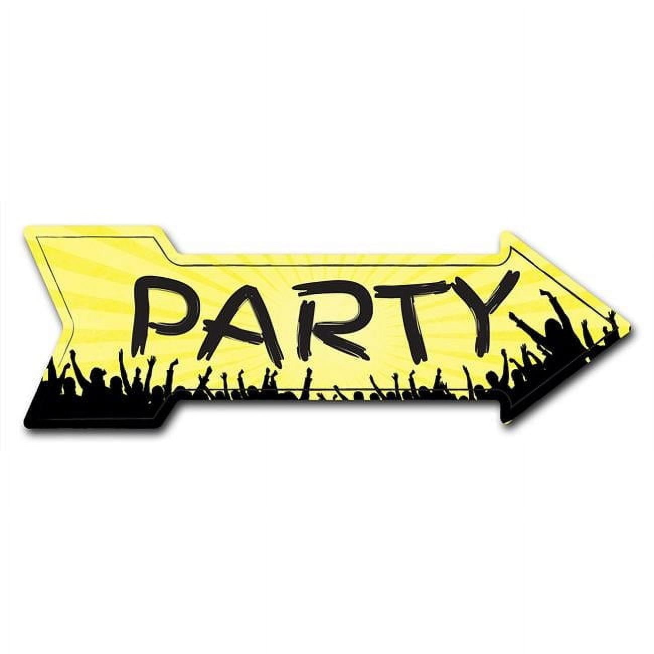 12 x 36 in. Wide Party 2 Arrow Sign