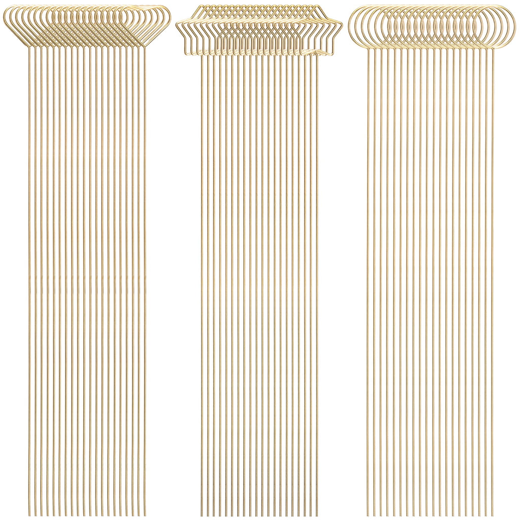 60 Pcs Floral Pick Card Holder Metal Wire Floral Place Card Holder 12.6 Inches Table Number Picture Holder Exquisite Gift Card Holder Sticks for Wedding Party Gatherings
