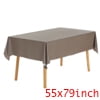 Unique Bargains 1 Pack Rectangle Tablecloth, Oil-Proof, Spill-Proof, and Water Resistance PVC Table Cover for Party Kitchen Dining Room Beige 55" x 71"