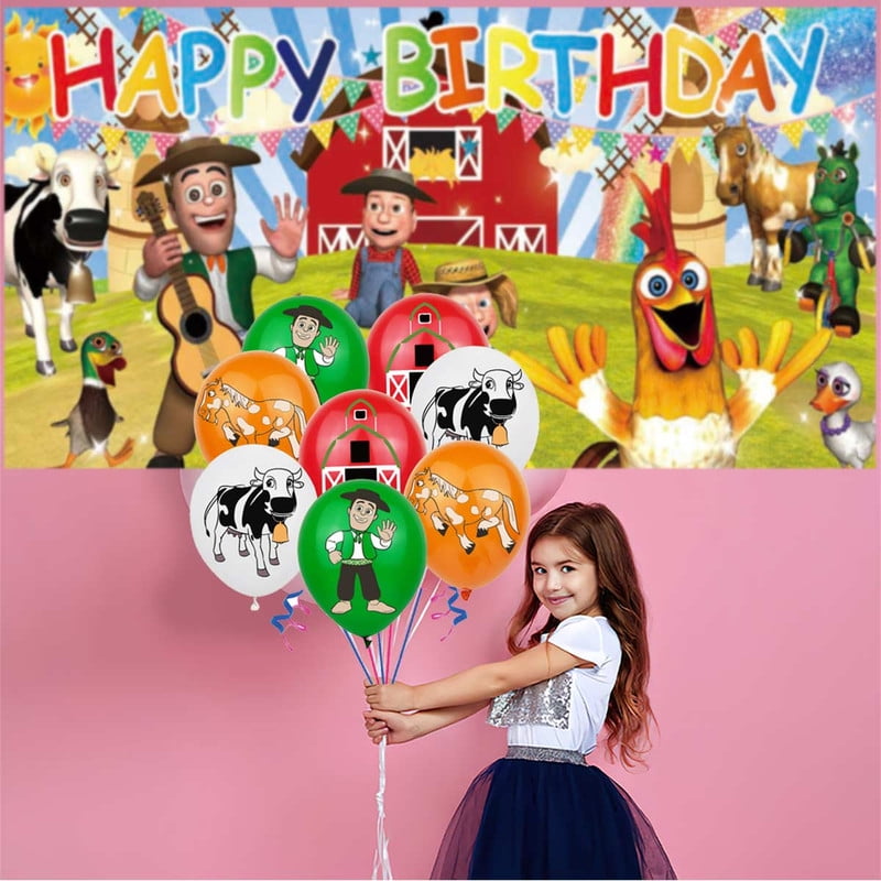 La Granja de zenon Balloons Plates Party Supplies Decoration Birthday Cake Topper Decor Banner Backdrop Tableware