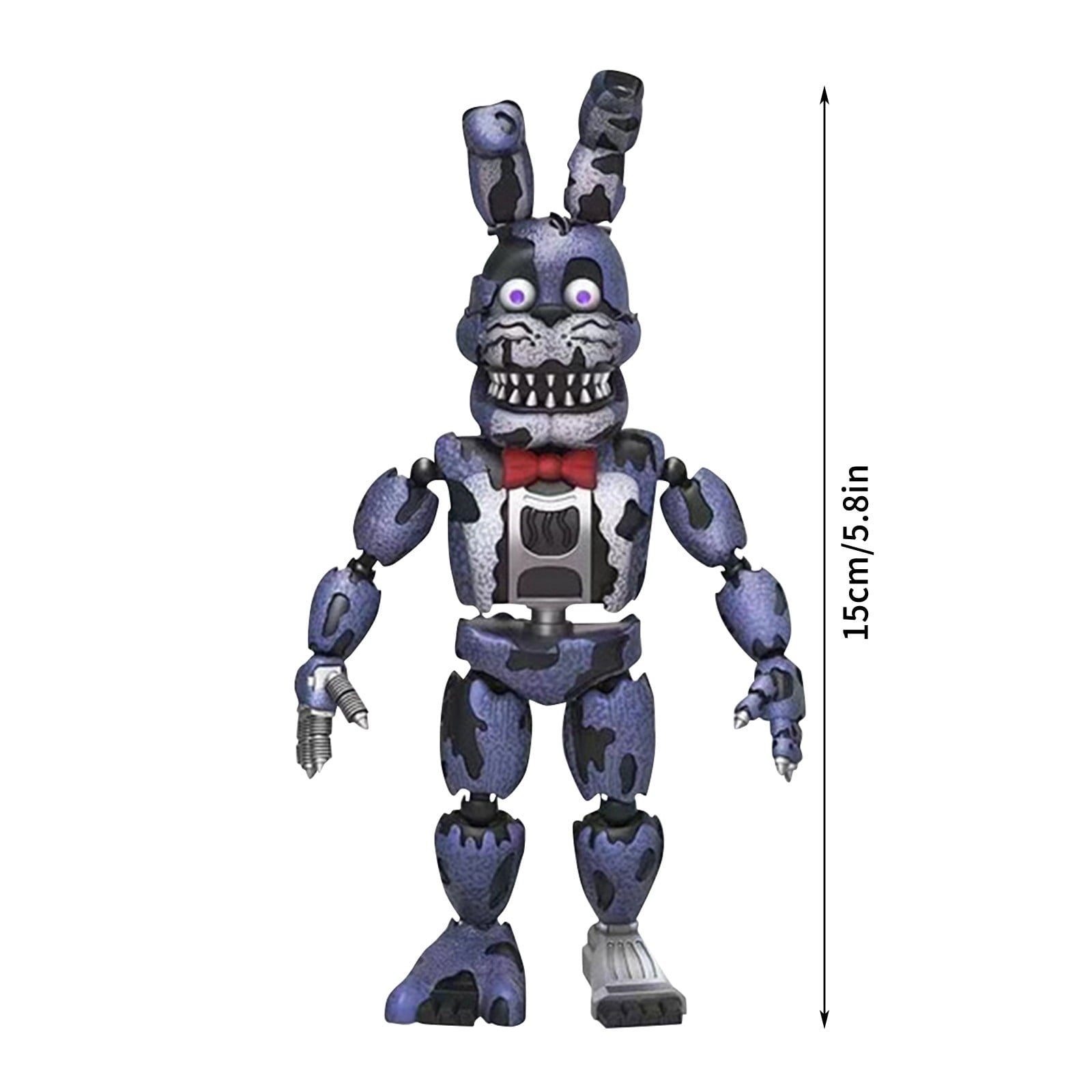 Kdfny FNAF Action Figures 5 Pcs Five Nights at Freddy's Movable Collectible Toys | Game-Inspired Dolls, Cake Toppers & Gifts for Fans & Kids