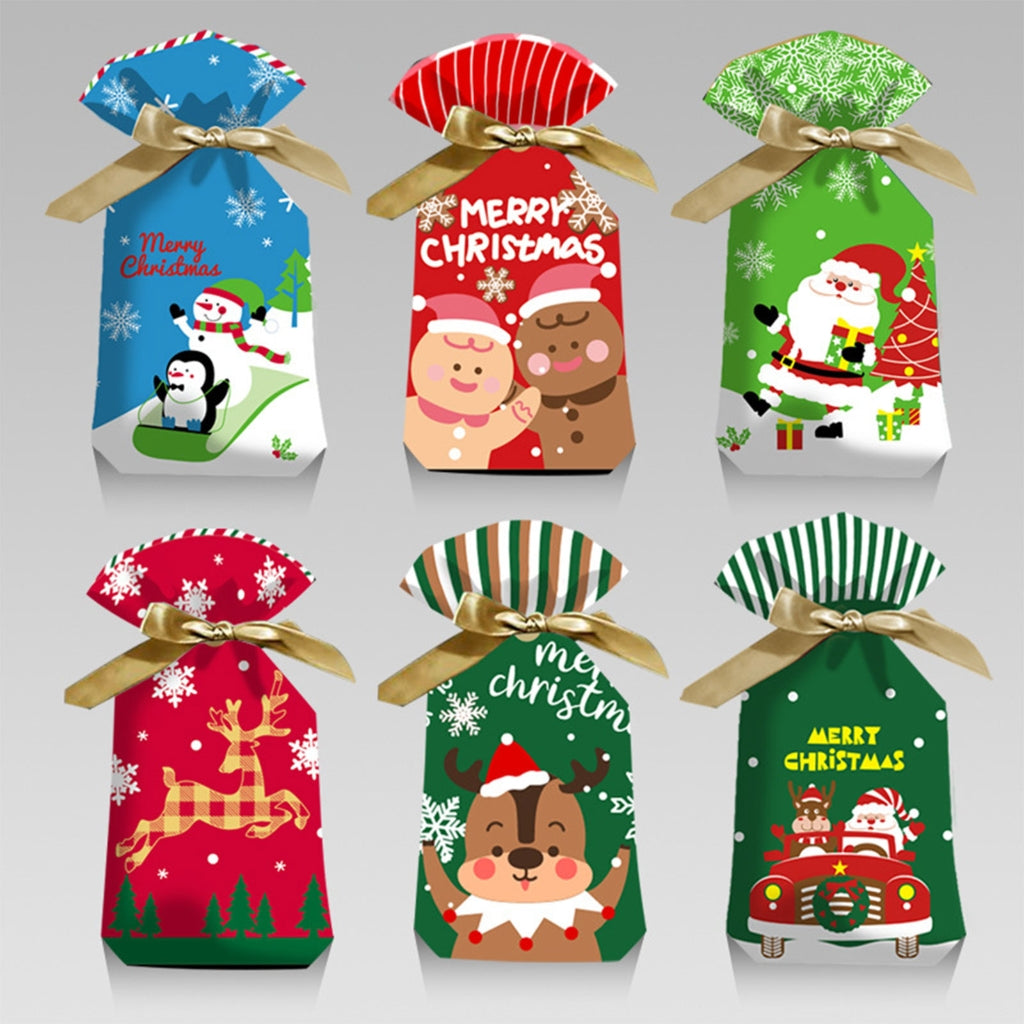 BYDOT Christmas Gift Bag 50Pcs with Drawstring Wedding Birthday New Year Gift