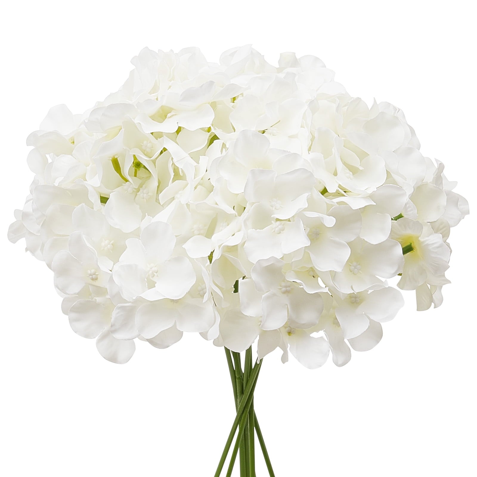KFFKFF Synthetic Blooms, 305 Count Lifelike White Silk Imitation Hydrangea Bunch, White Counterfeit Bridal Shower with Stems for Handmade Wedding Posies, Household Centerpiece Designs