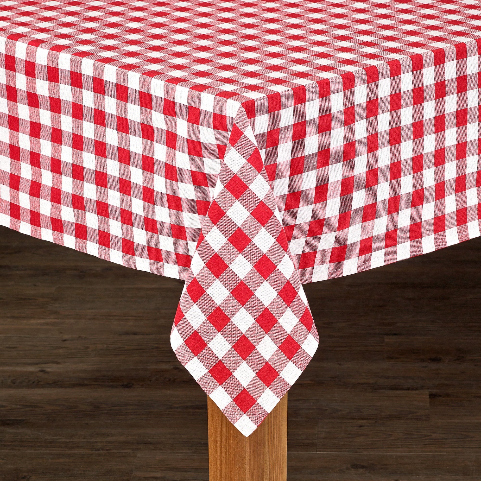 Conventry Black Buffalo Check 100% Cotton Tablecloth 60"X104"