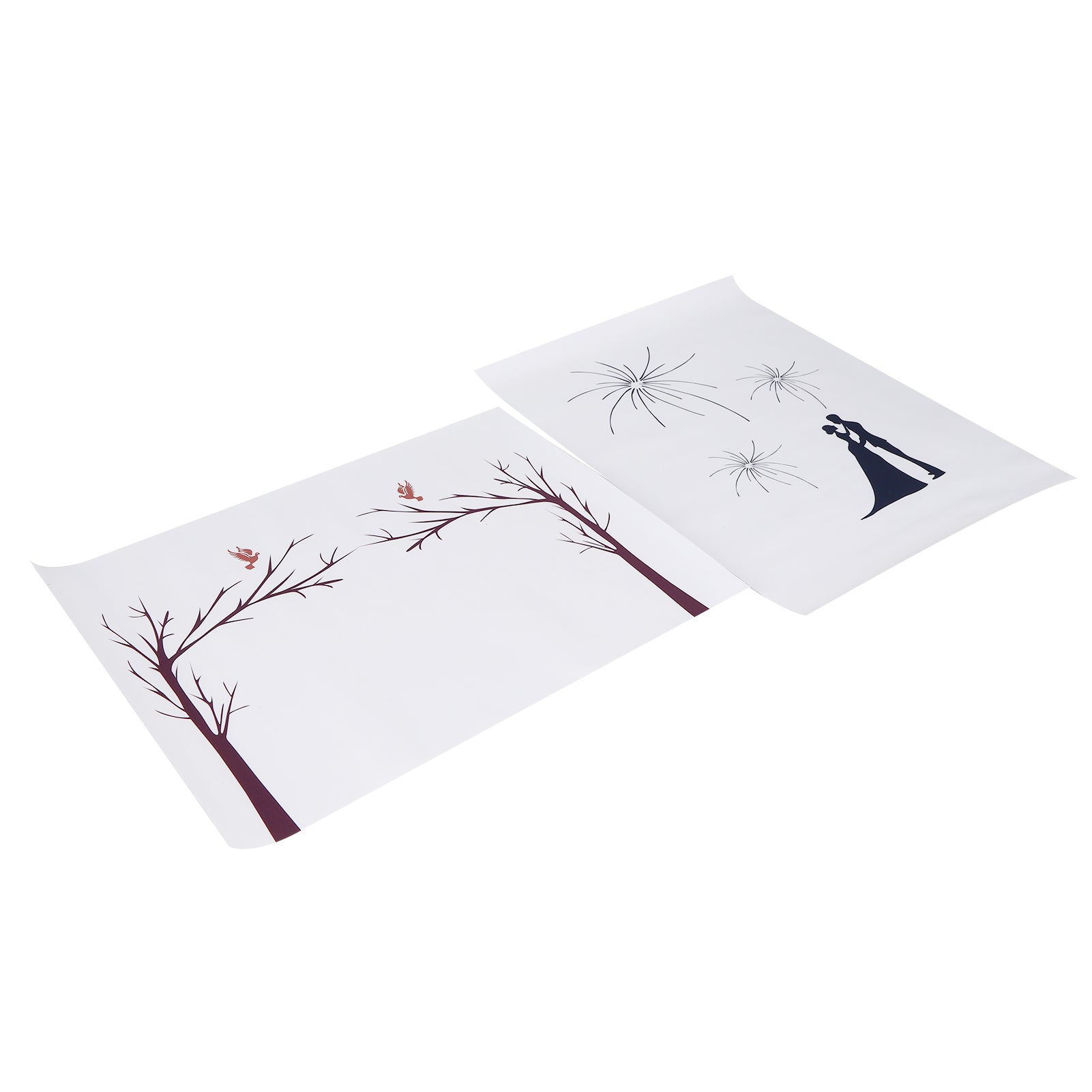 Dekaim Guest Book 2 Set DIY Pattern Guest Signature Sign‑In Book Guestbook Fingerprint Painting for Wedding Birthday Party