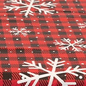 Waverly Inspirations Rectangular Elastic Fitted Table Cover Waterproof Vinyl Tablecloth With Flannel Backing, 6Ft Table, 72" x 30", Gingham Plaid, 4 PK