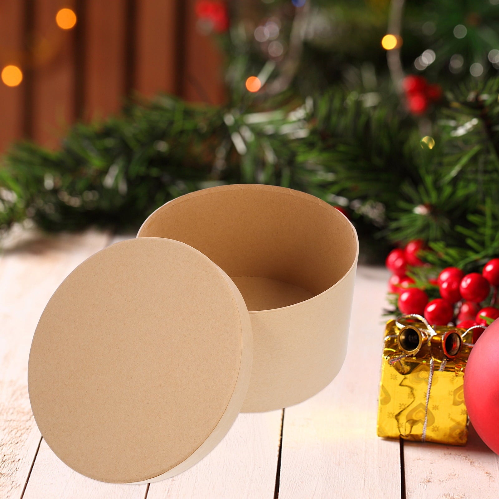 Gift Storage Box Packaging Boxes Bridal Shower Kraft Paper Cupcake with Cover Set