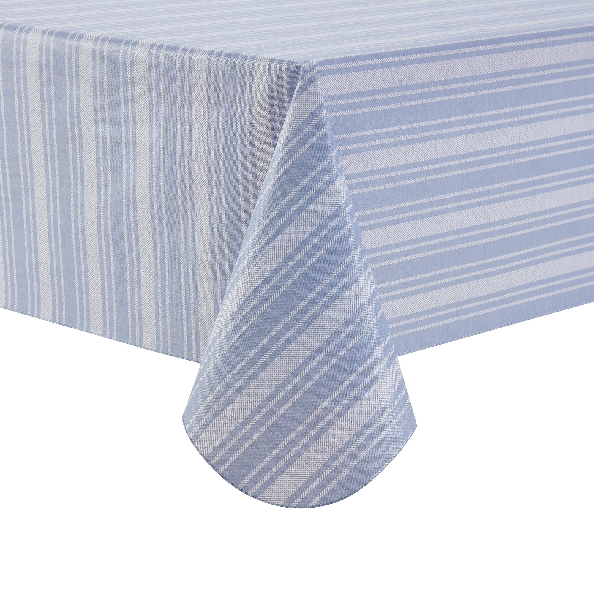 (5 pack) Mainstays Blue Striped PEVA Tablecloth 60" x 84" Rectangle