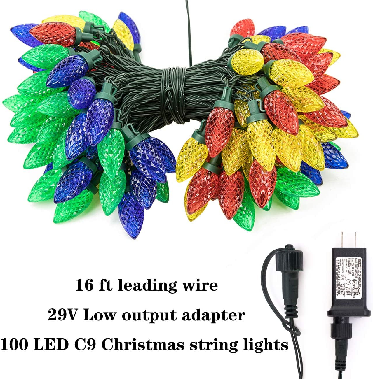 Bibana Indoor/Outdoor 81 ft Corded Electric Waterproof LED Christmas String Light