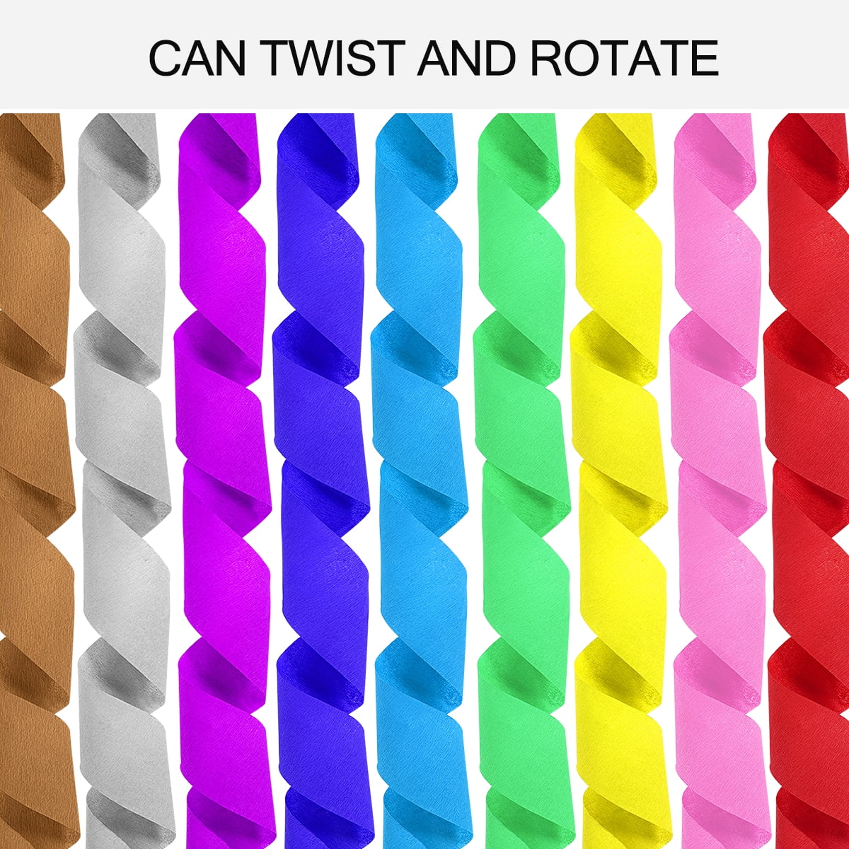 STOBOK 18 Rolls Crepe Paper 82ft Streamers Party Streamers Backdrop Decorations for Birthday Christmas Graduation Ceremony Assorted Color