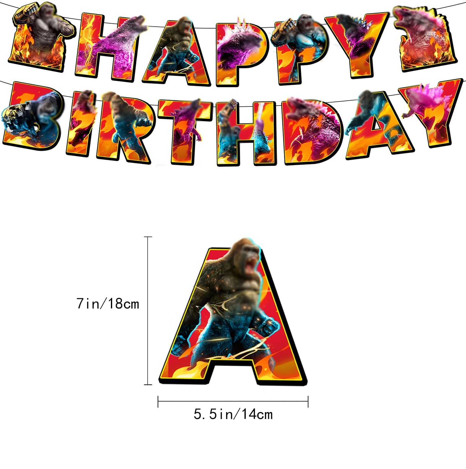 Birthday Party Decorations Supplies for Girls Boys,Monster Theme Set Include Backdrop,Banner,Cupcake Toppers,Balloons,Cake Topper