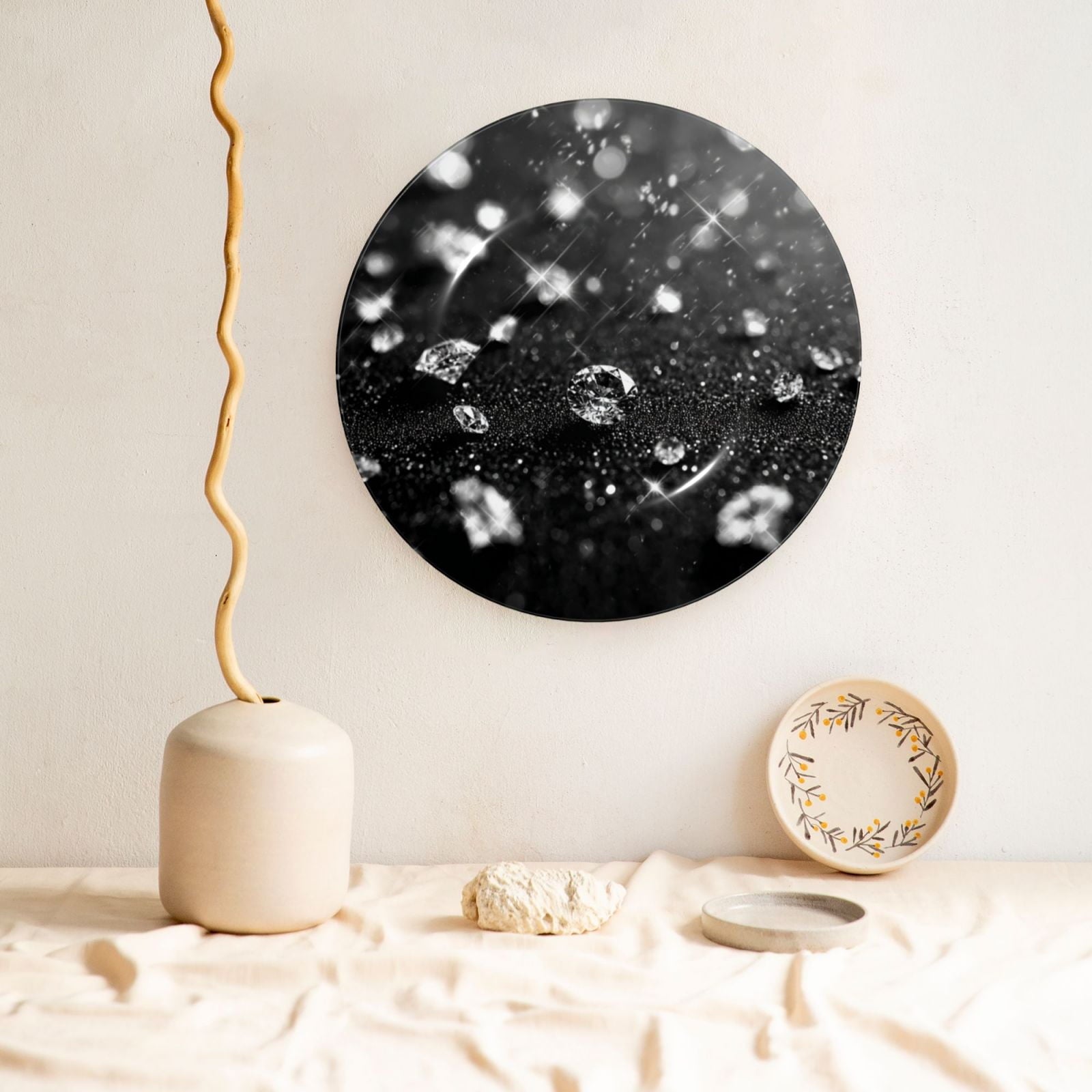 Decorative Plates – Bone China Wall & Table Decor - Glitter - 8in