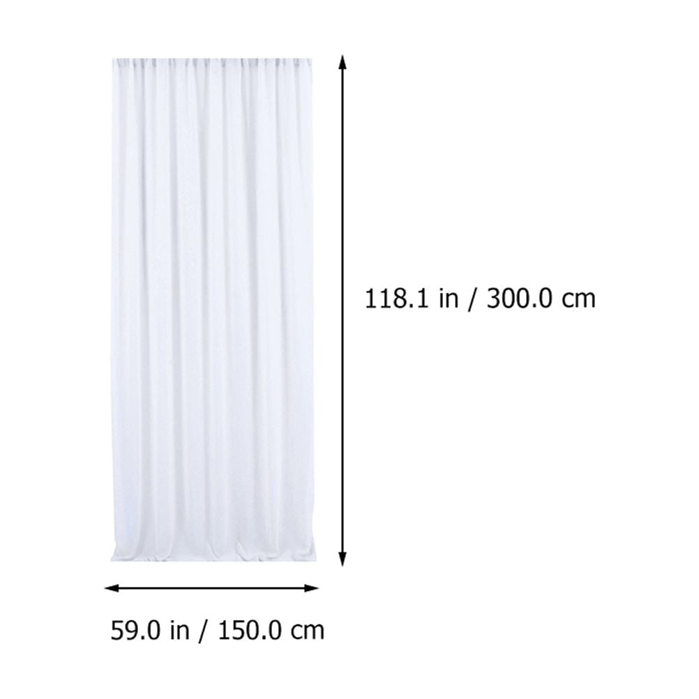 Raindrops Chiffon Curtain for Wedding Photo Background 2Set 117.90X58.95In