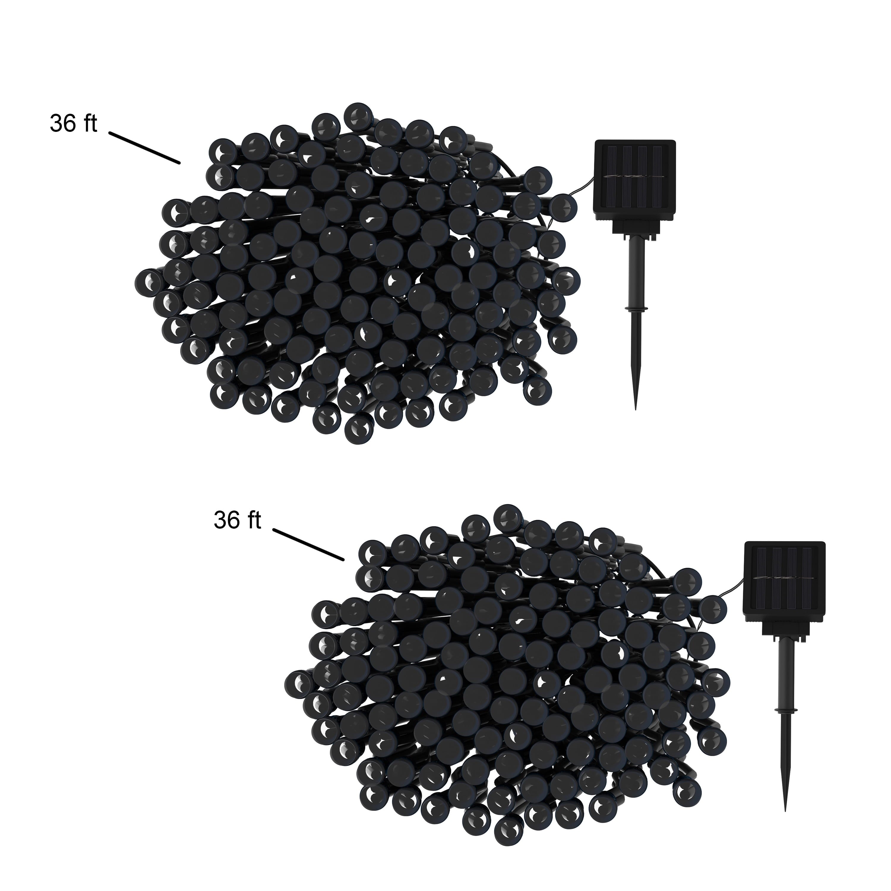 Pure Garden Solar Powered Outdoor LED String Lights with Eight Light Modes