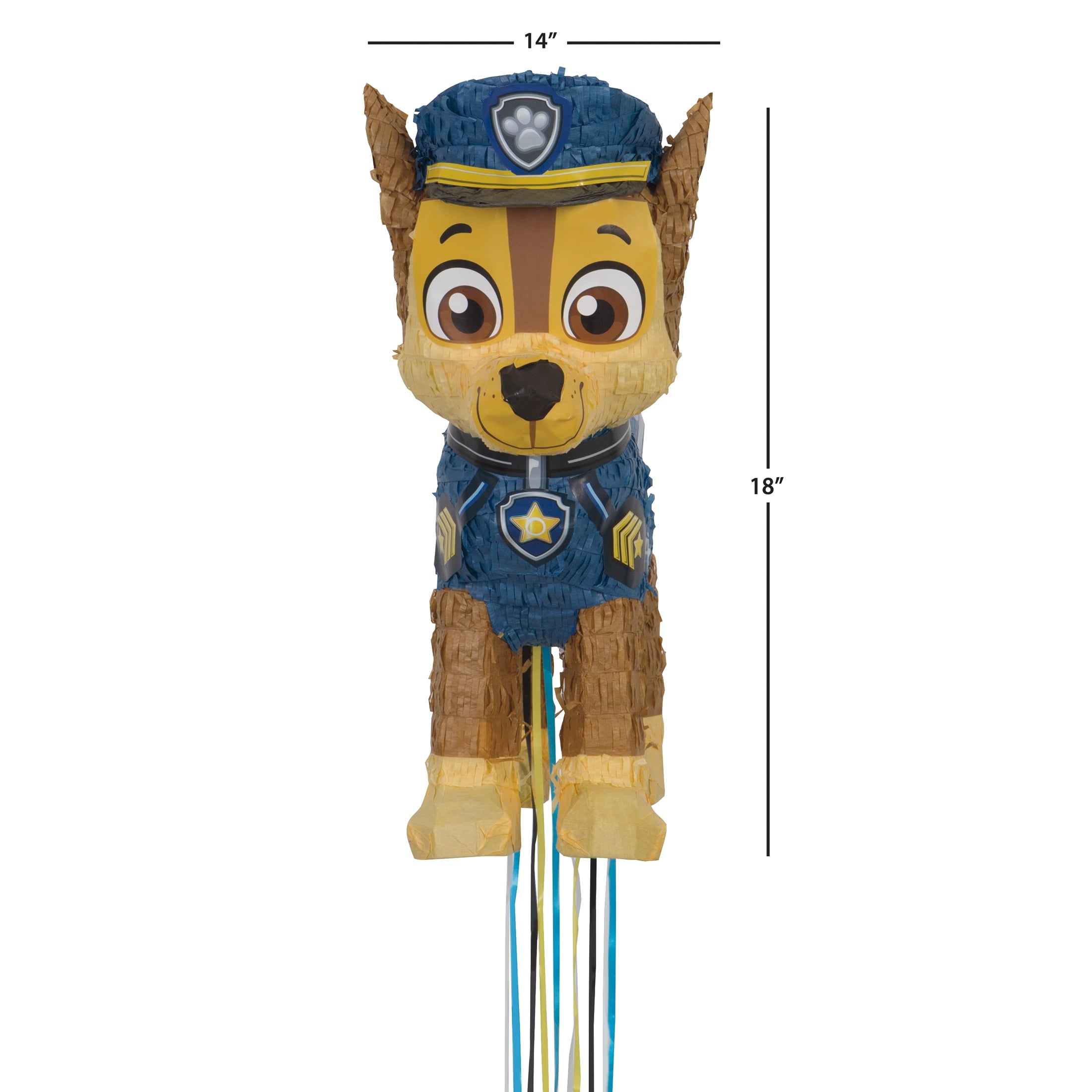 Chase PAW Patrol Pinata, Pull String, 15 x 18in