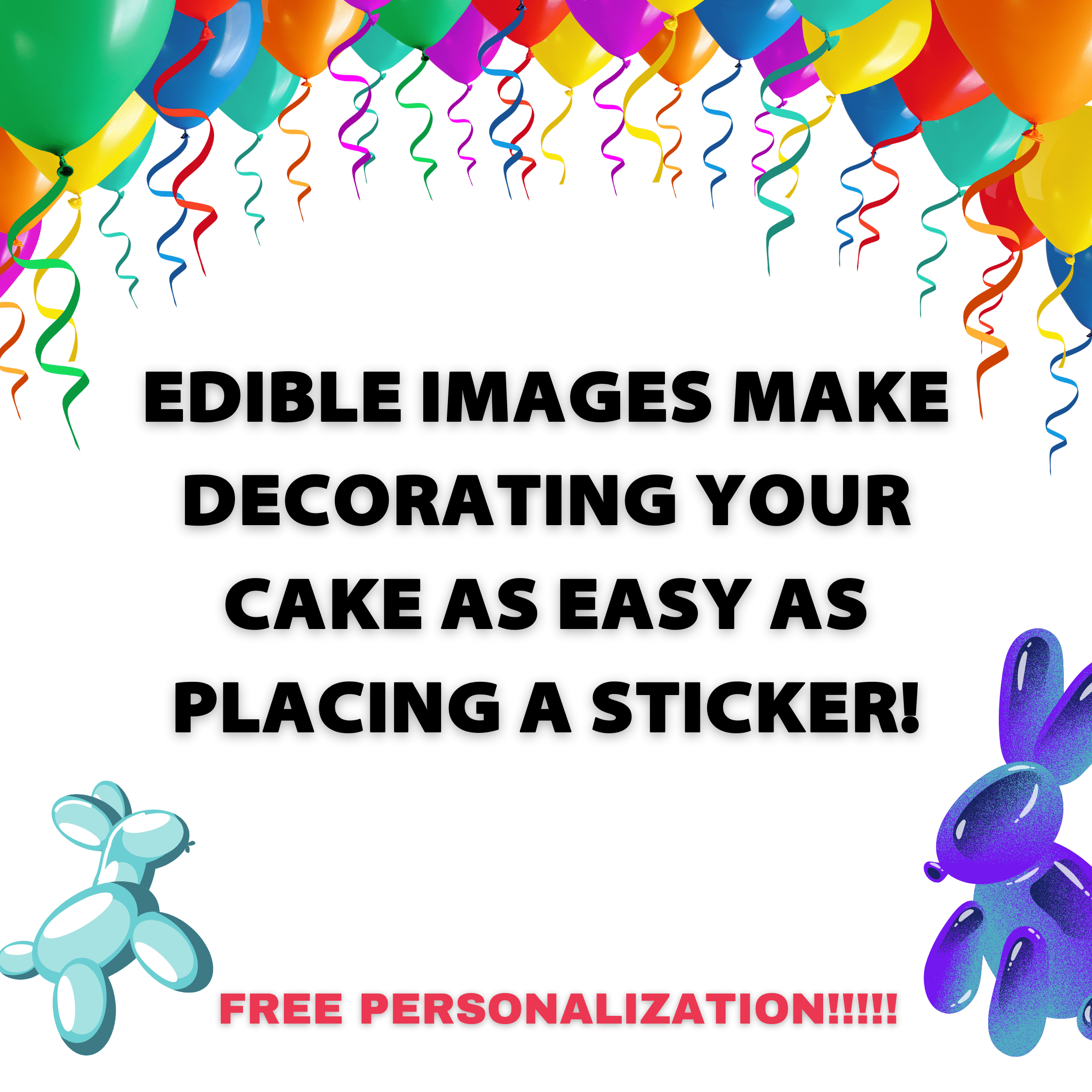 Elephant Themed Baby Shower Edible Image Cake Topper, by Edible Sugar Art