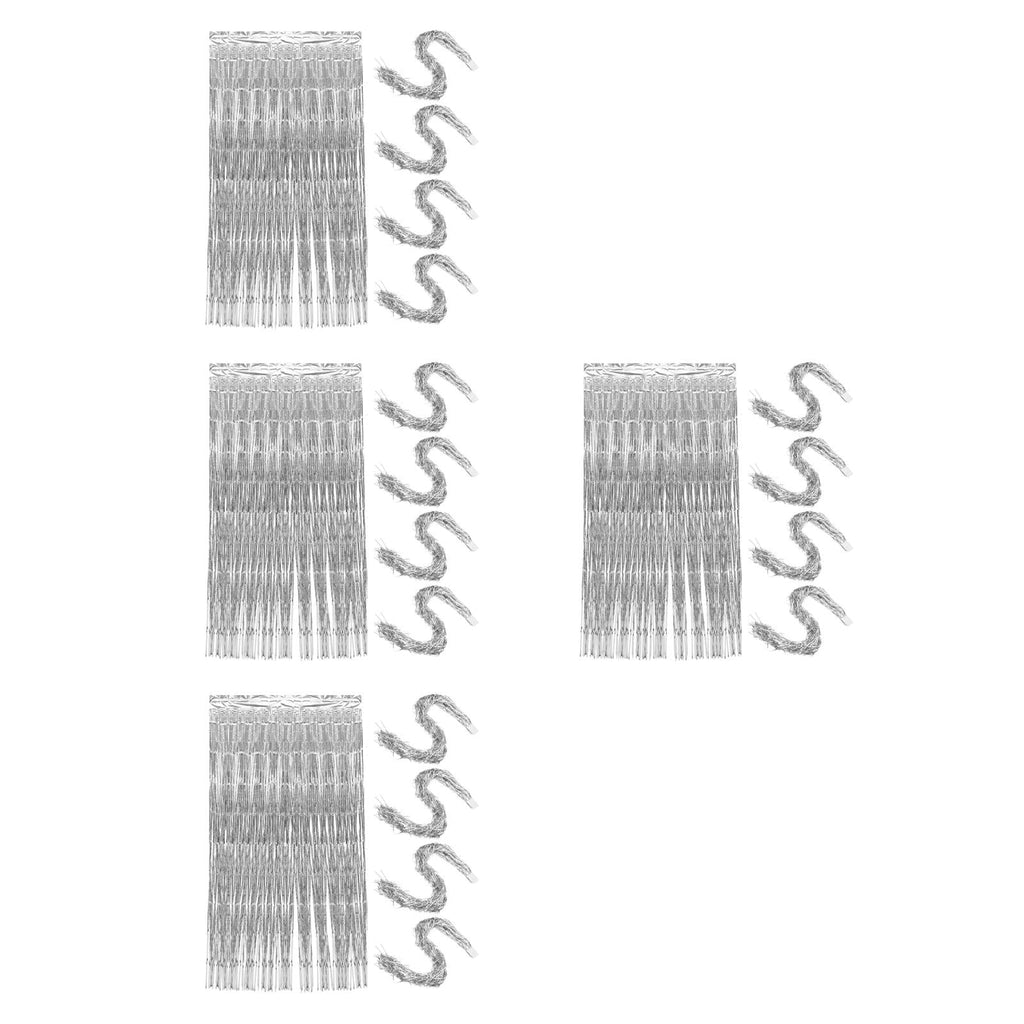 Hemoton 20 pcs Festive Fringe Backdrop Curtains for Photo Booth Backgrounds Wall Decor Streamer Curtain Backdrop for Party